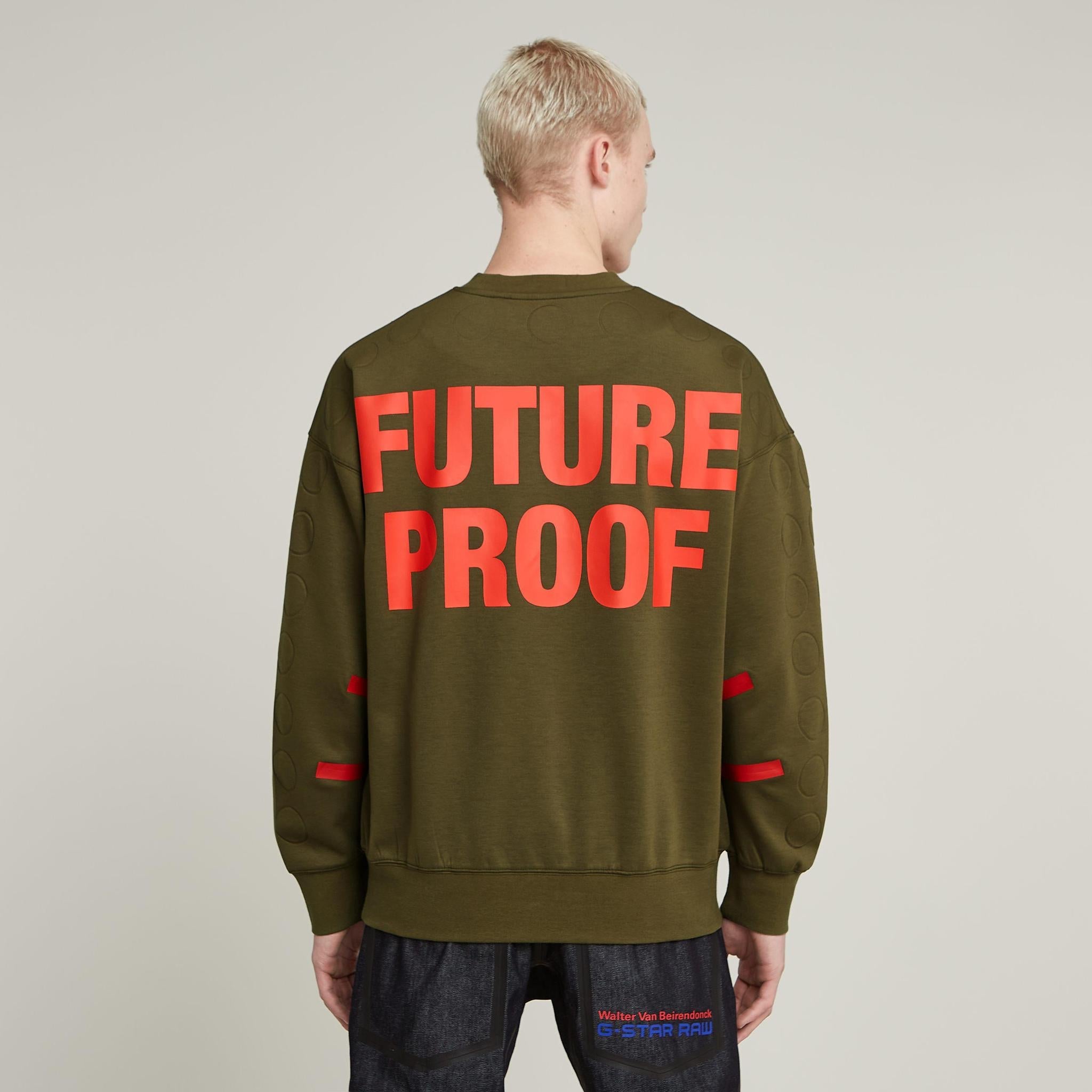 GSxWVB Oversized Sweat LS Army Green