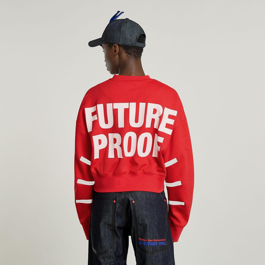 GSxWVB Oversized Short Sweat Scarlet