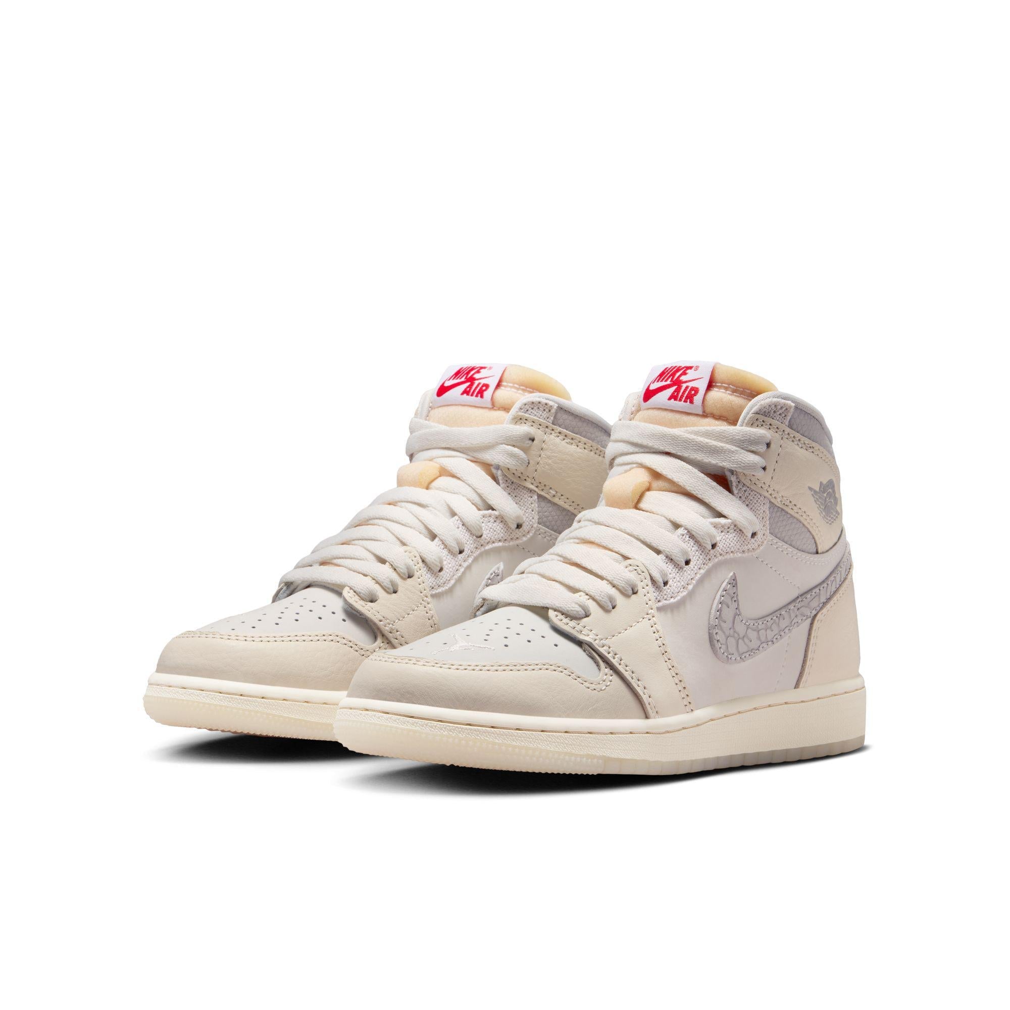 Air Jordan 1 Retro High OG Big Kid's Shoes "Sail/University Red"
