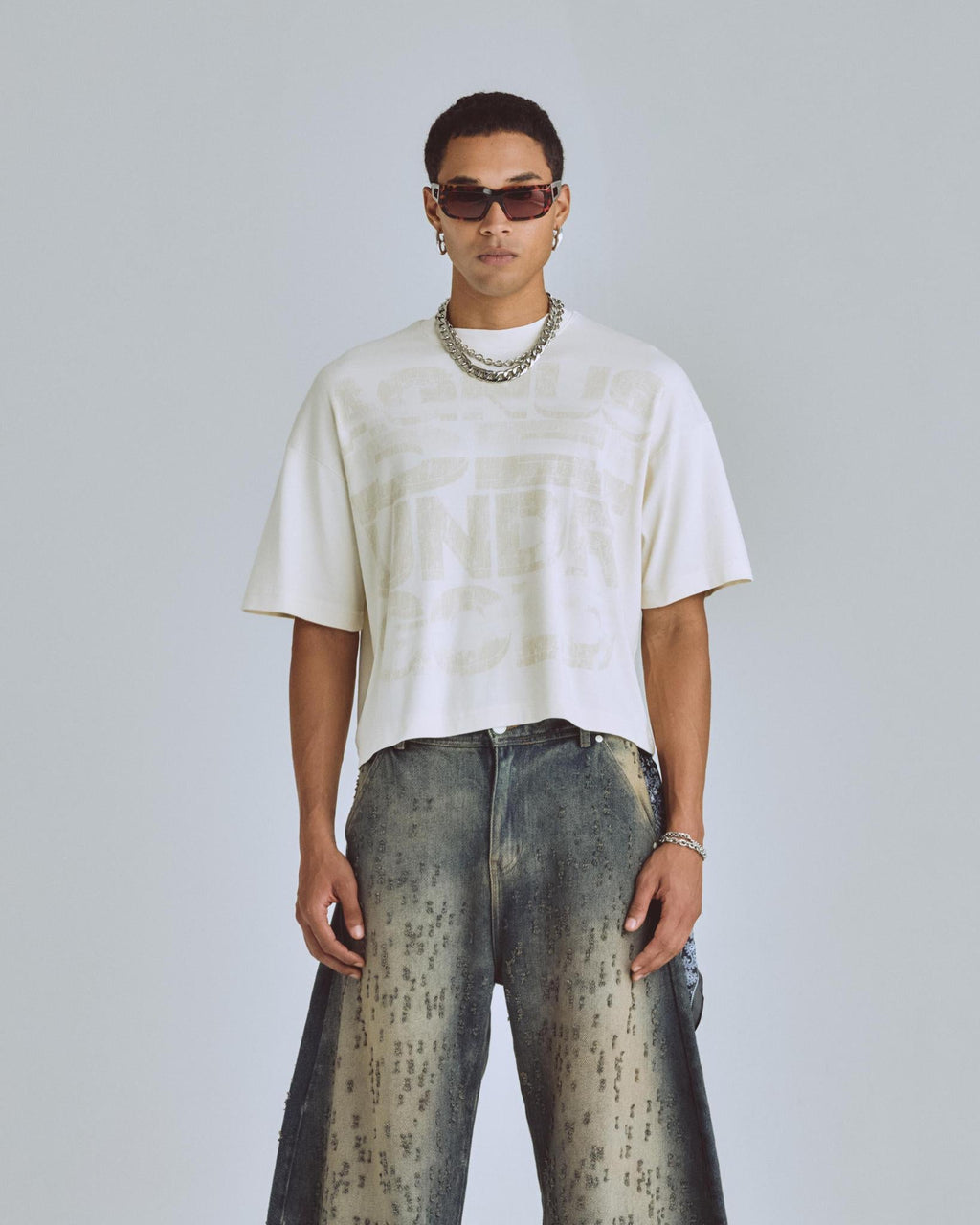Undergold Agnus Dei Chrome Boxy Fit T-Shirt Cream