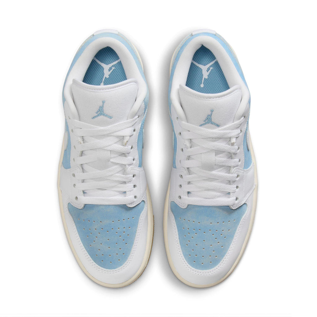 Women's Air Jordan 1 Low SE Worn Blue/White-Gum Light Brown-Sail