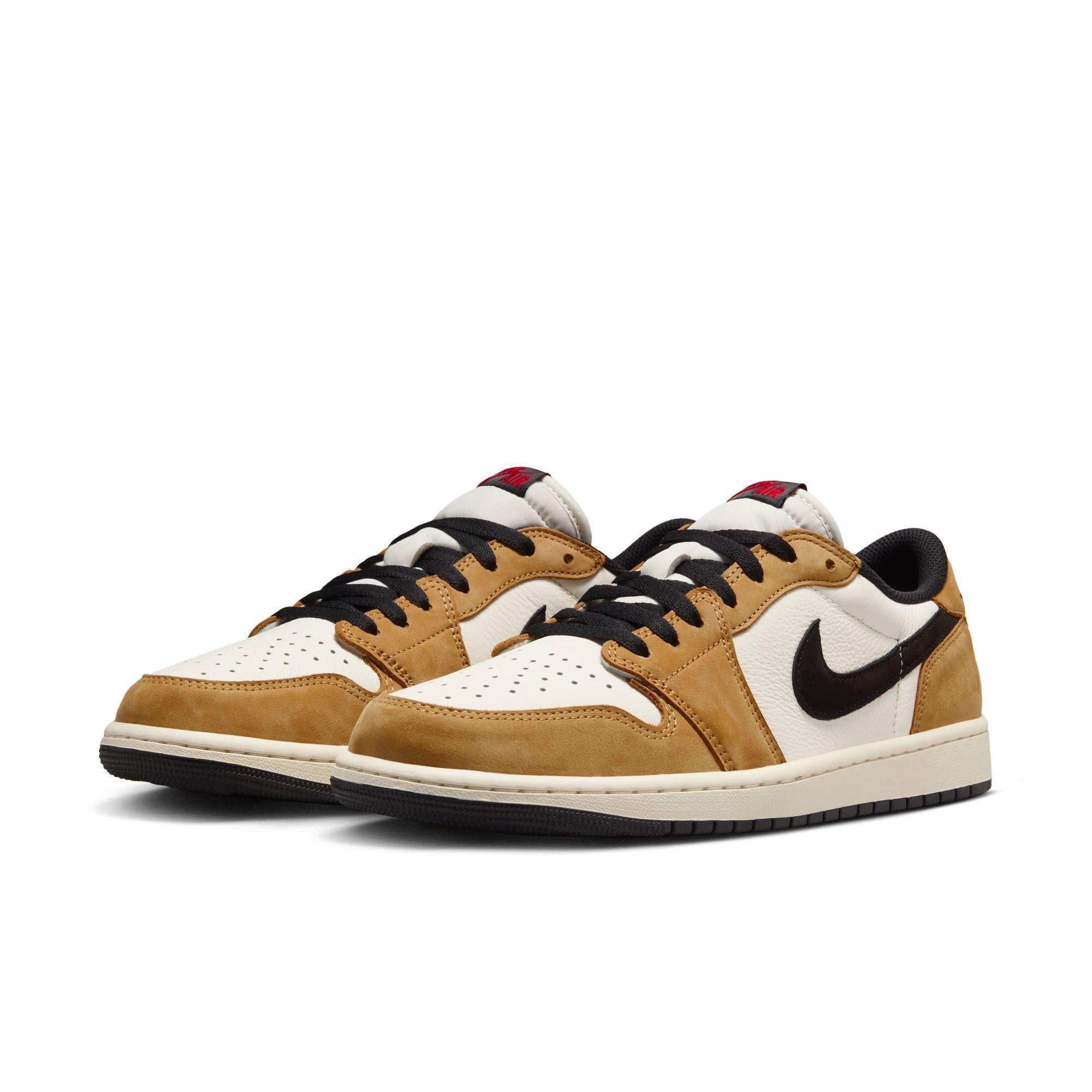 Air Jordan 1 Low OG Sail/Black-Golden Harvest-Gym Red