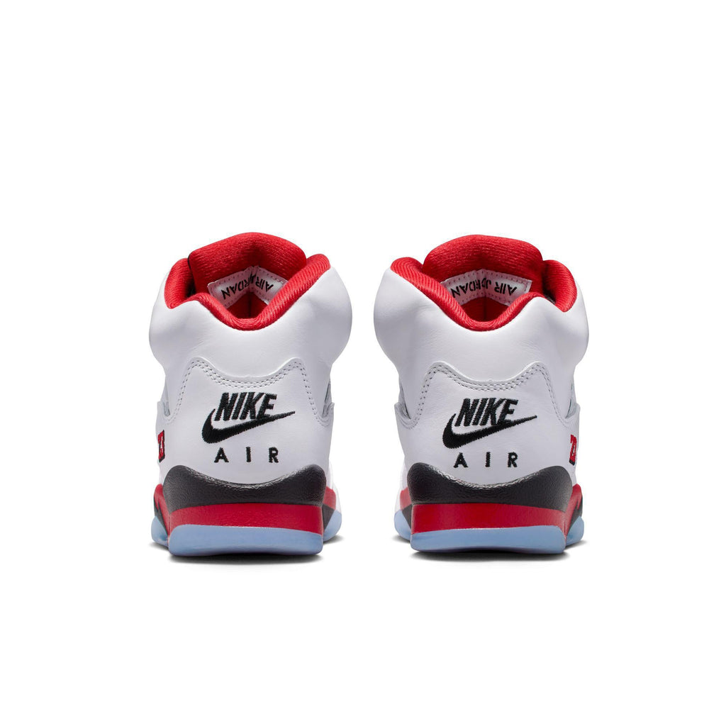 Air Jordan 5 Retro OG Big Kids' Shoes White/Fire Red-Black