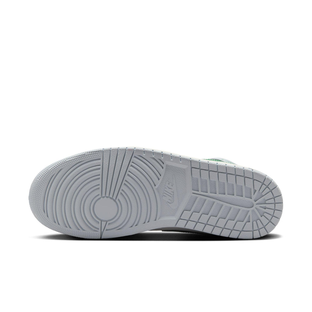 Air Jordan 1 Mid Summit White/Pine Green-Pure Platinum