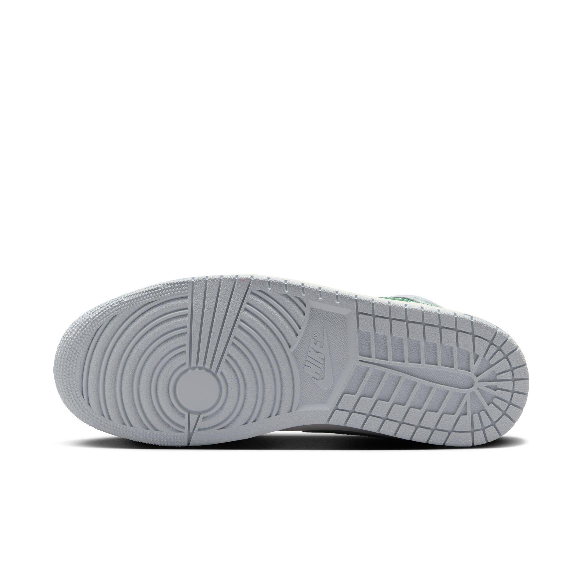 Air Jordan 1 Mid Summit White/Pine Green-Pure Platinum