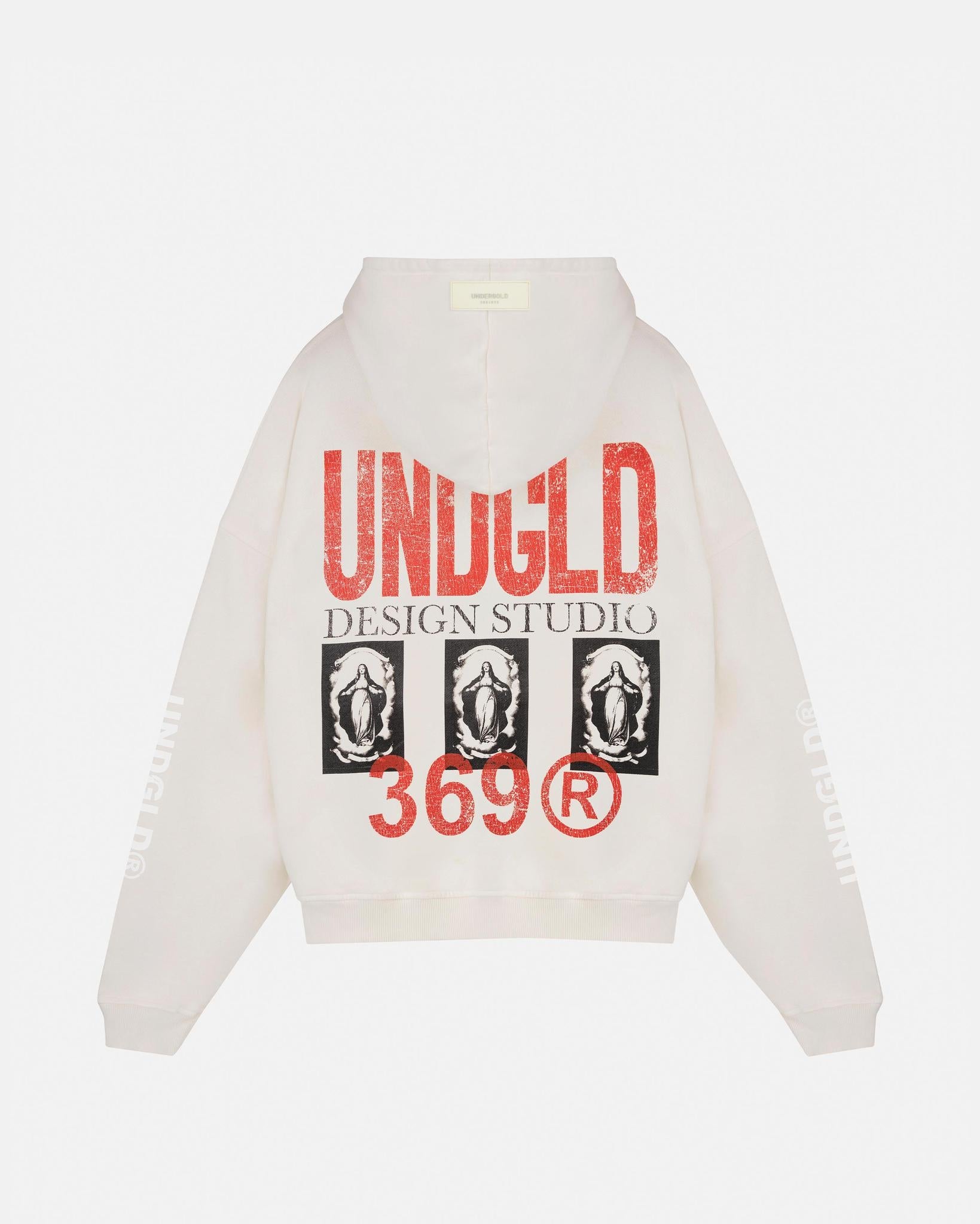 Undergold Gratia Plena Mary Hoodie Cream