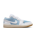 Women's Air Jordan 1 Low SE Worn Blue/White-Gum Light Brown-Sail