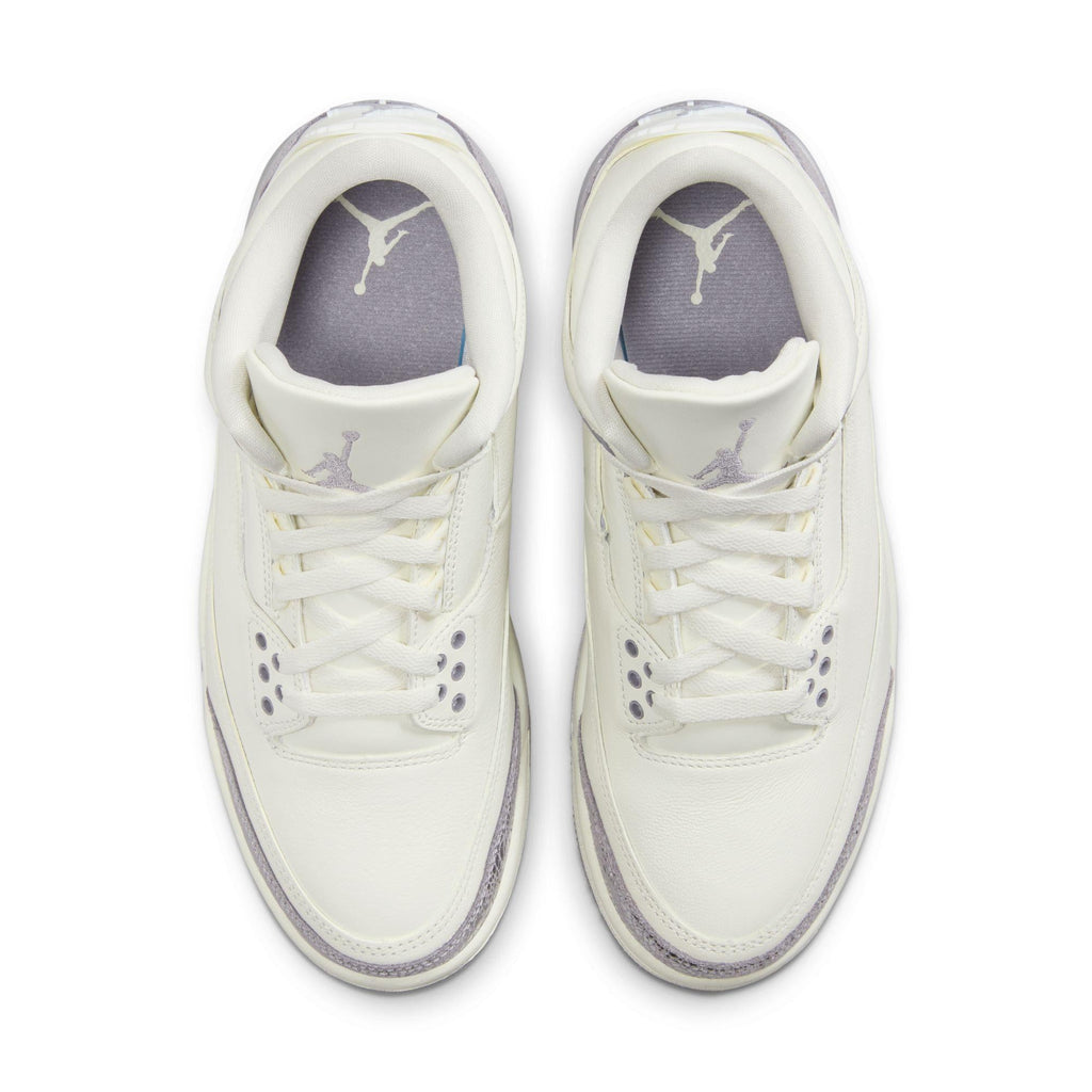 Women's Air Jordan 3 Retro Sail/Cement Grey-Metallic Silver