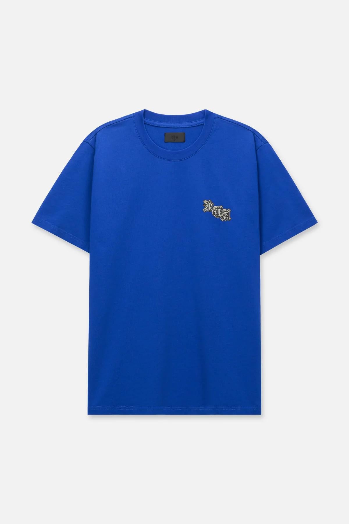RTA Liam | Navy Old English Paradise Tee