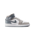 Air Jordan 1 Mid SE Big Kids' Shoes White/Cool Grey-Medium Grey