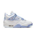 Women's Air Jordan 4 Retro White/Aluminum-Blue Tint-Oil Green