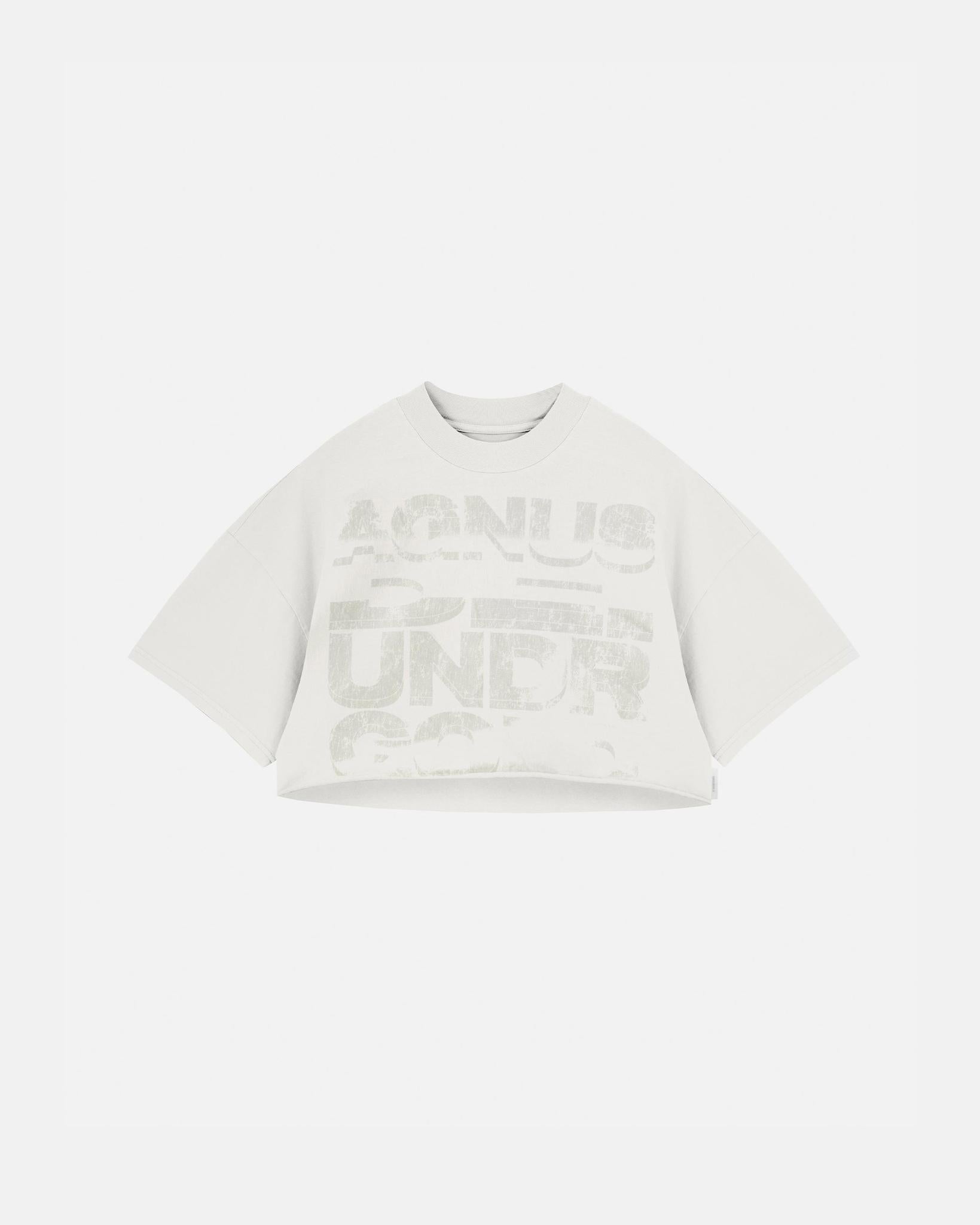 Undergold Agnus Dei Chrome Crop Top White