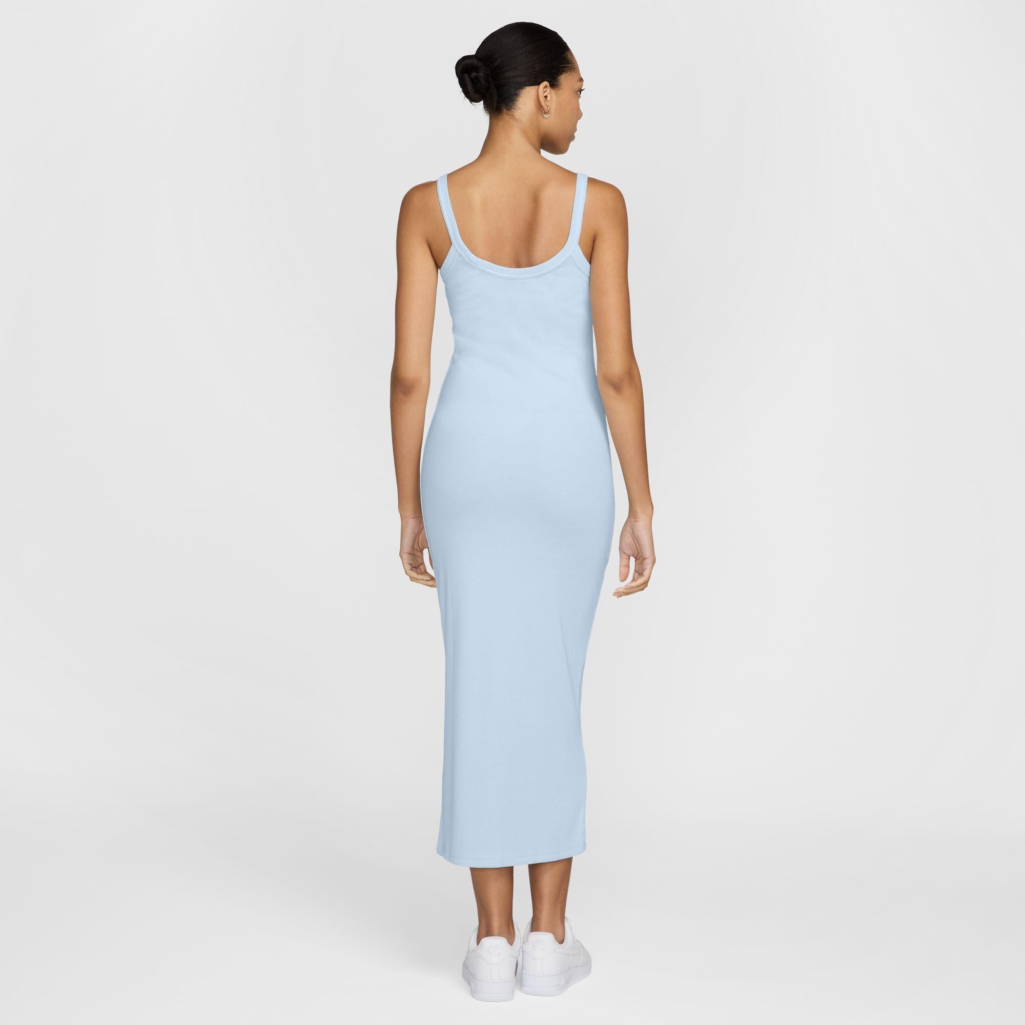 Nike Sportswear Chill Knit Women's Tight Mini-Rib Tank Dress Blue Tint