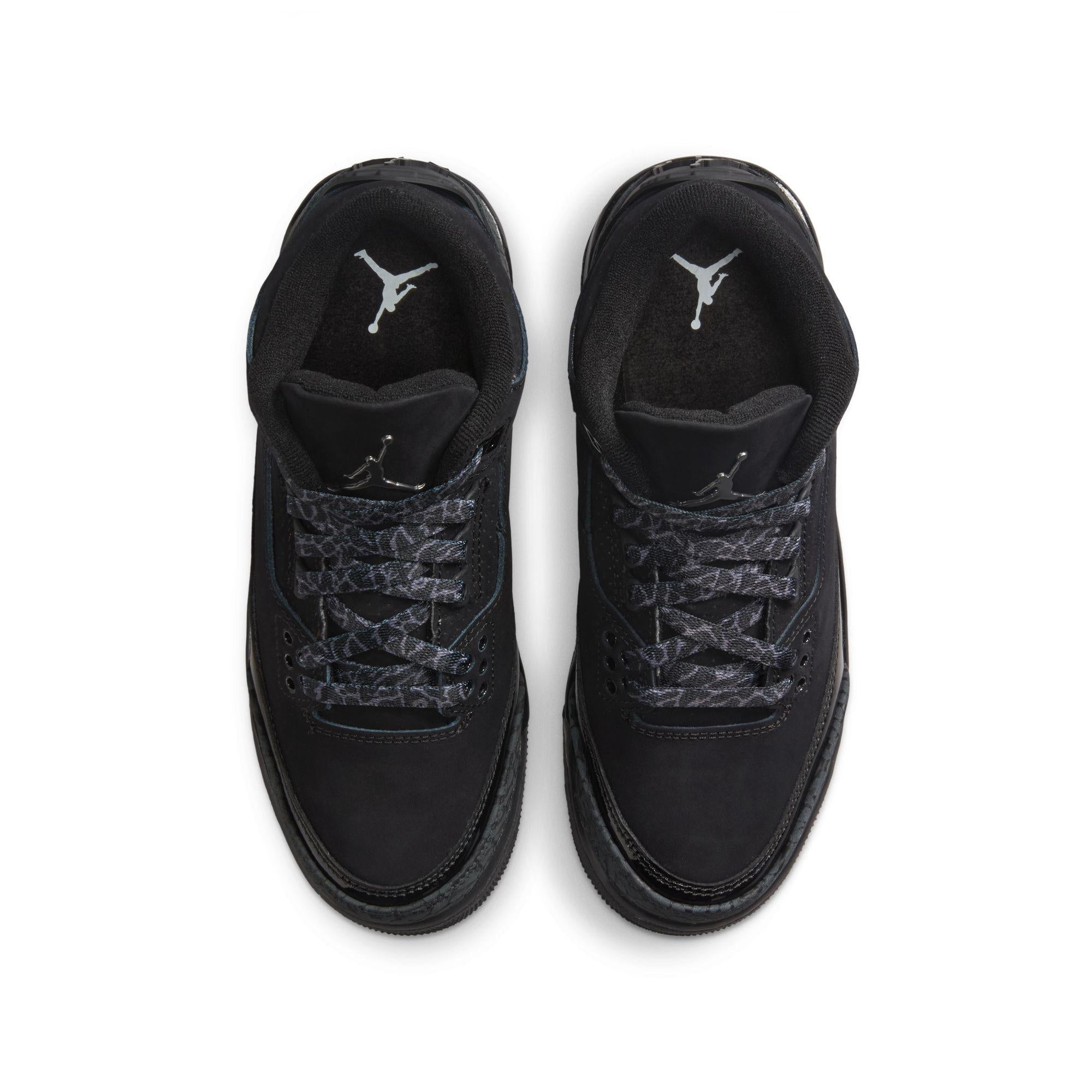 Air Jordan 3 Retro Big Kids' Shoes Black/Dark Charcoal-White