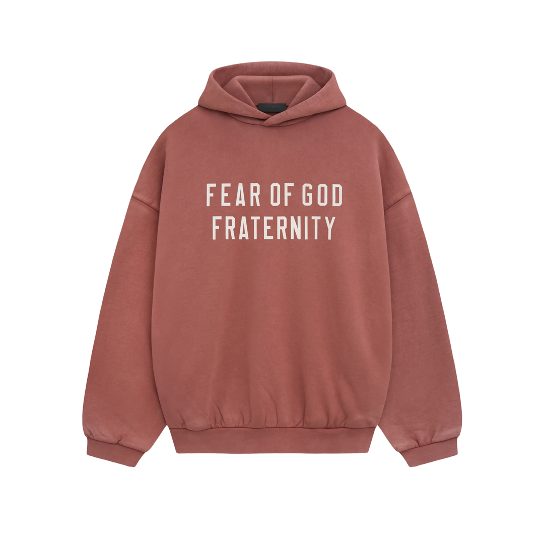 Fear of God Essentials Heavy Fleece Hoodie Crimson