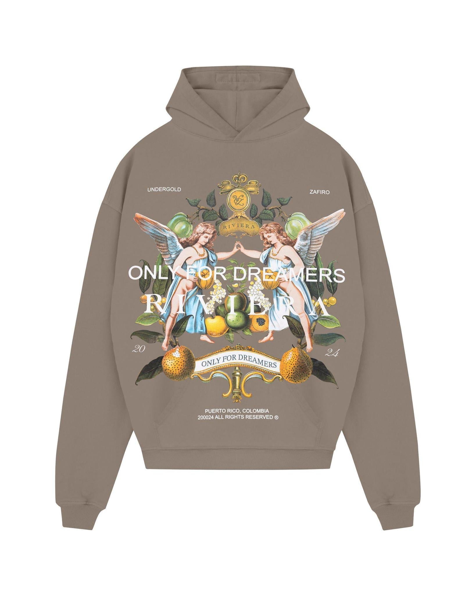 Undergold Riviera Fruit Angels Hoodie Brown
