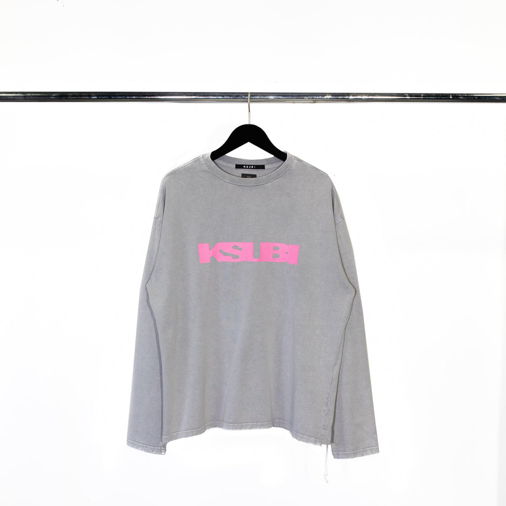 KSUBI SOFT BIGGIE LS TEE "GREY MARBLE"