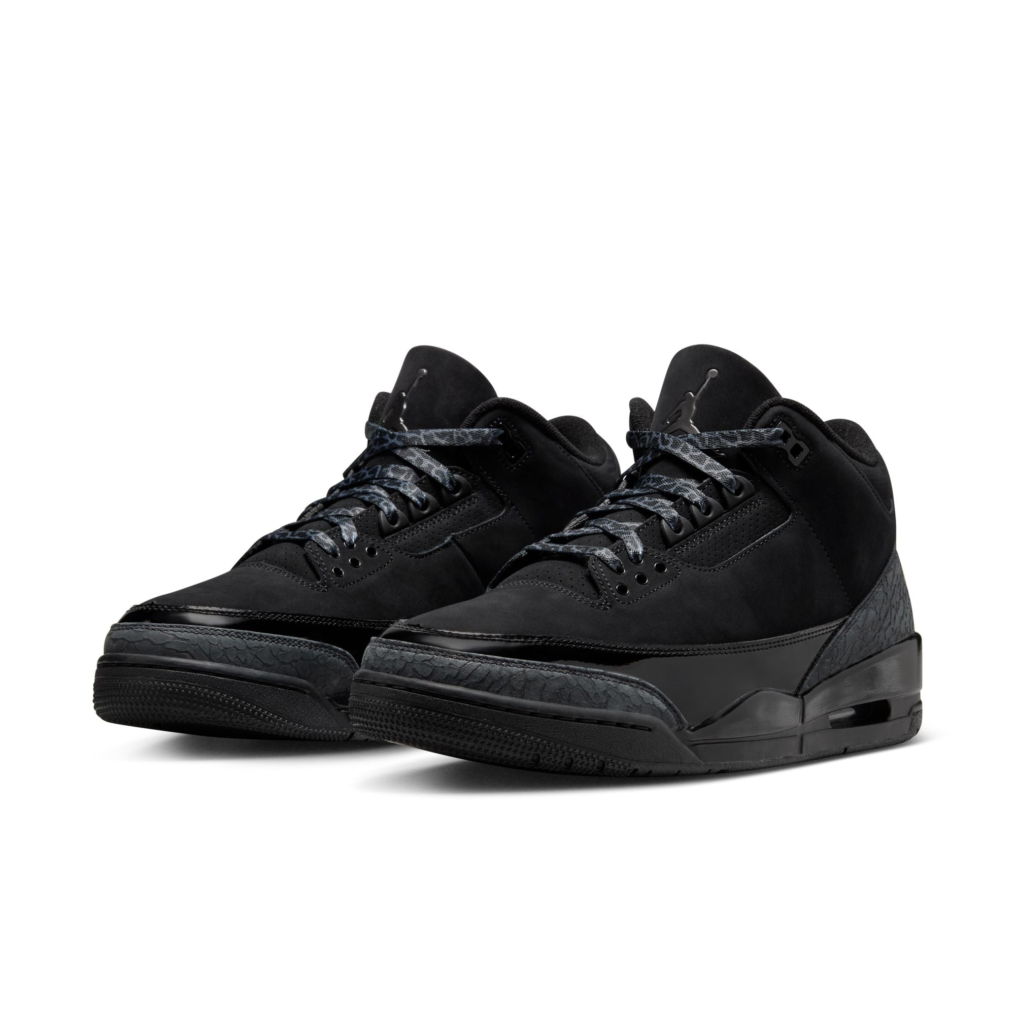 Air Jordan 3 Retro Big Kids' Shoes Black/Dark Charcoal-White