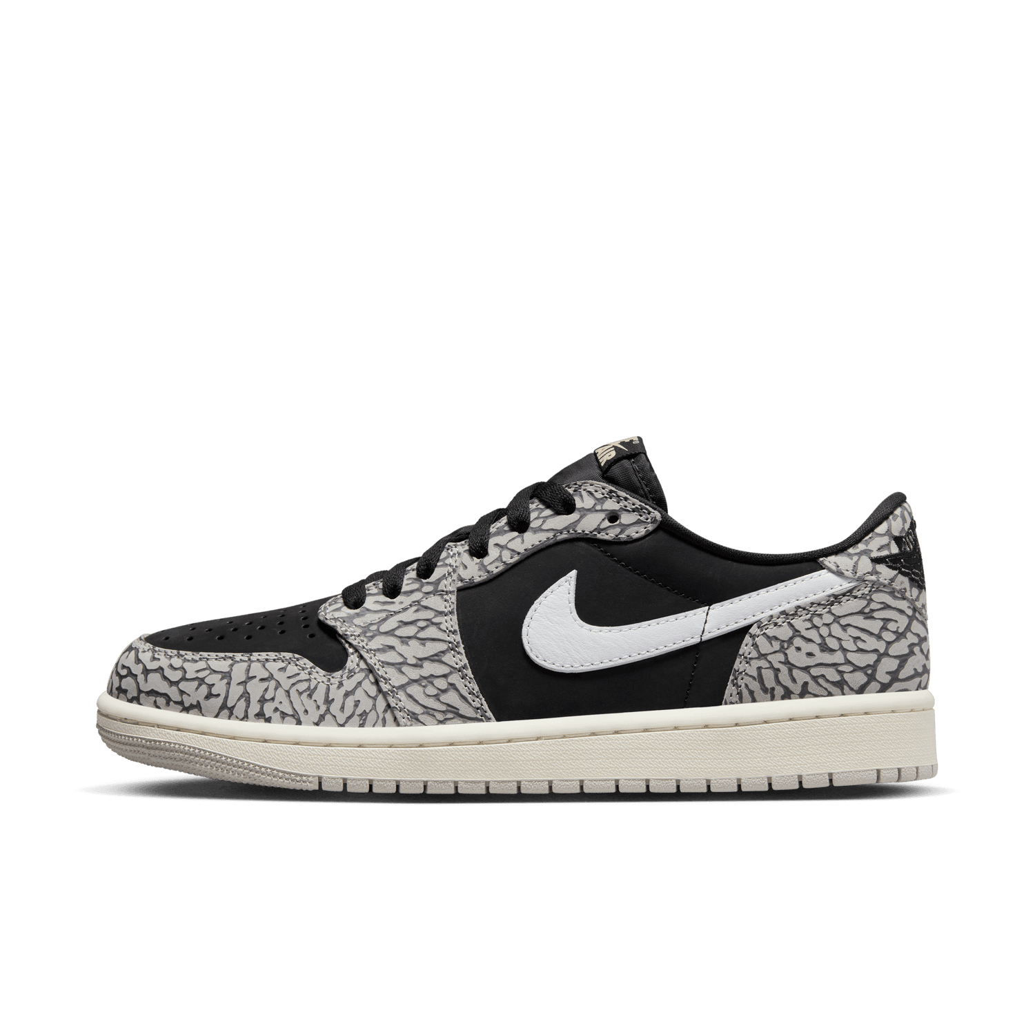 MENS AIR JORDAN RETRO 1 LOW OG ''CEMENT LOW''