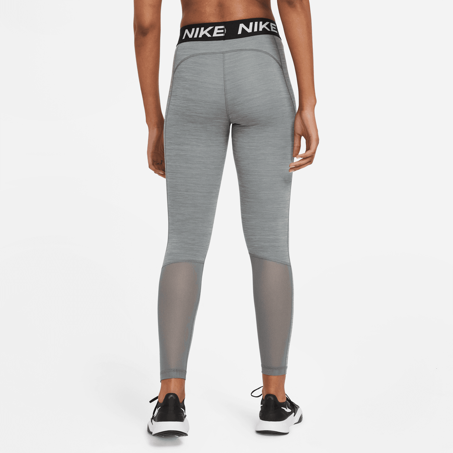 WOMEN'S NIKE PRO MID RISE MESH PANELED LEGGING