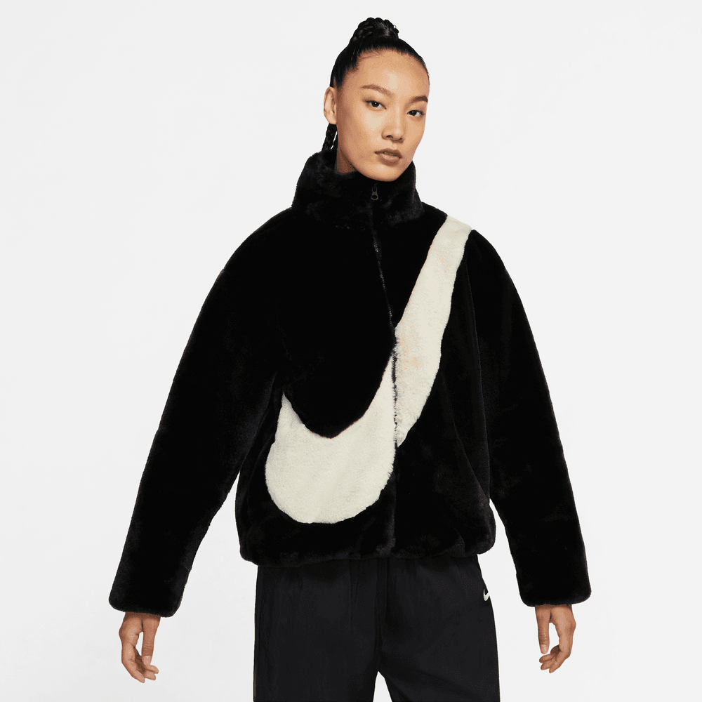 NIKE SPORTSWEAR SWOOSH FAUX FUR JACKET