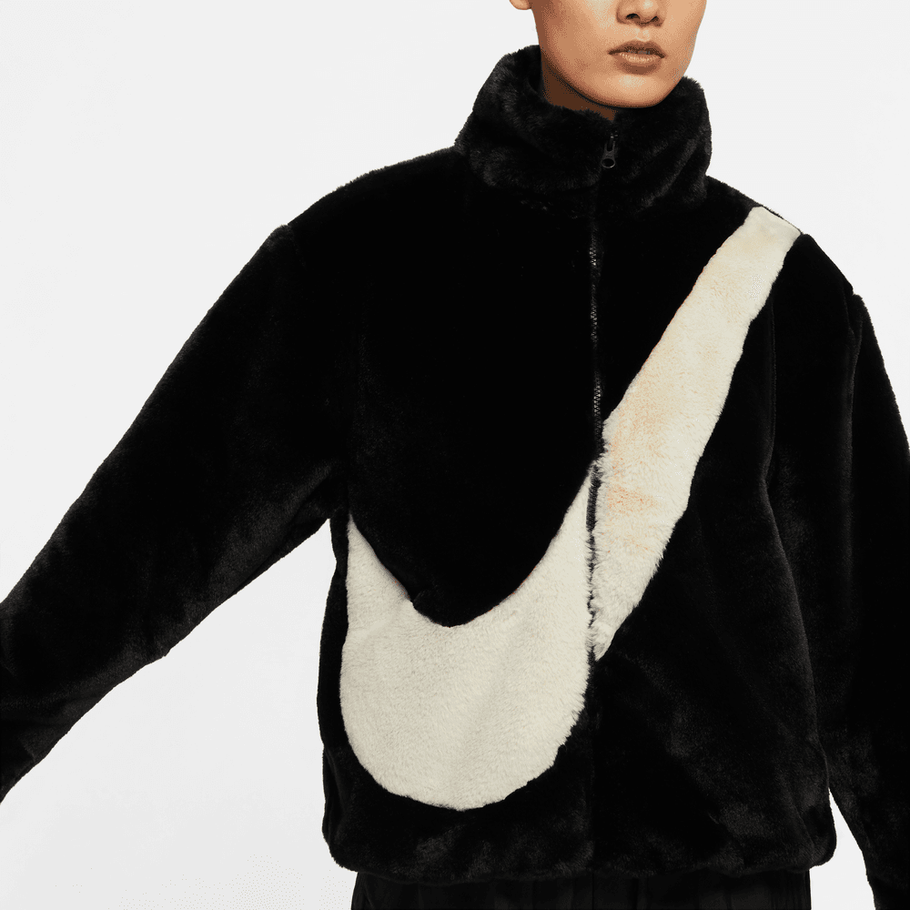 NIKE SPORTSWEAR SWOOSH FAUX FUR JACKET