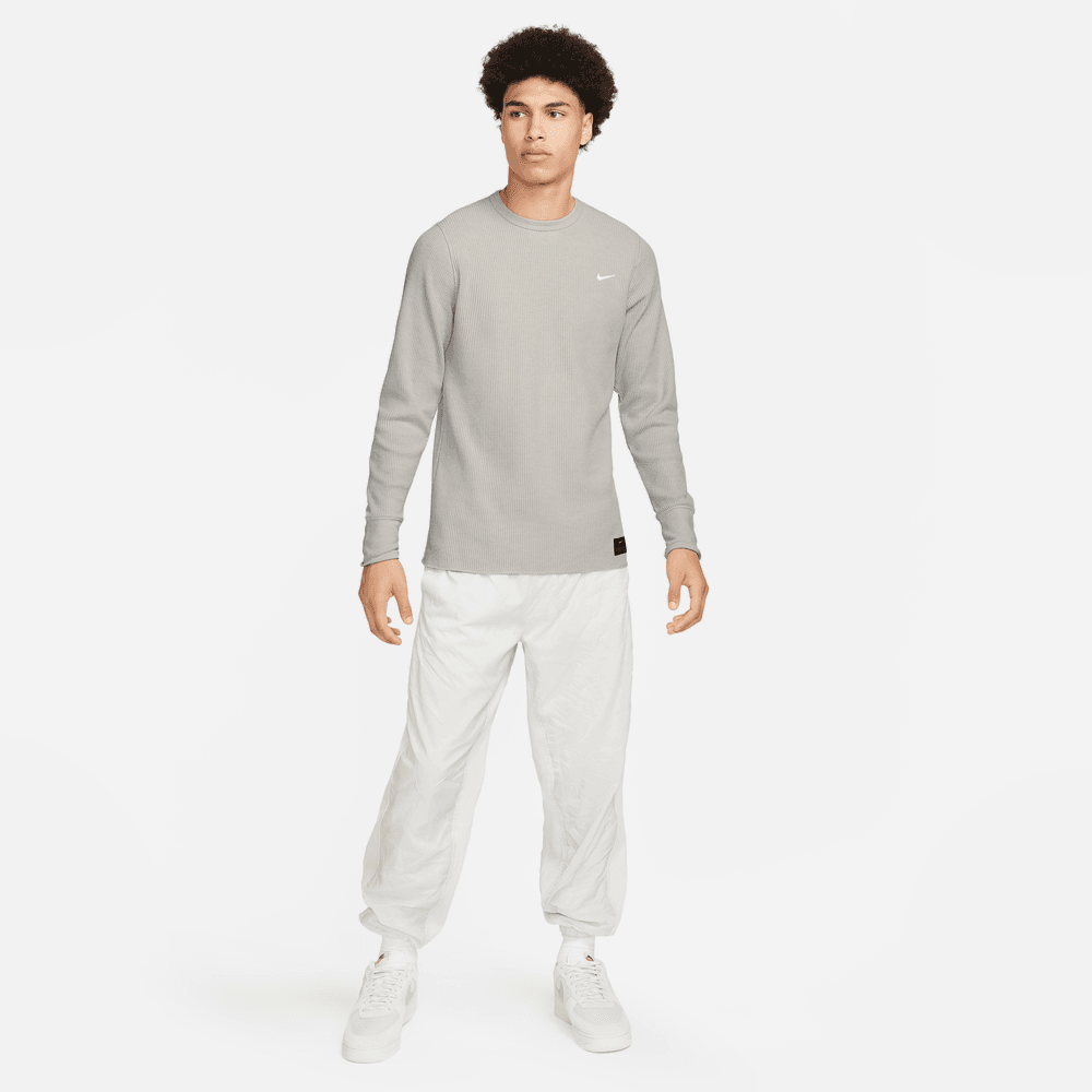 NIKE LIFE MEN'S LONG SLEEVE WAFFLE TOP 'LIGHT BONE'