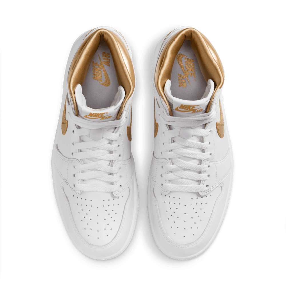 WOMENS AIR JORDAN 1 RETRO HIGH OG "METALLIC GOLD"