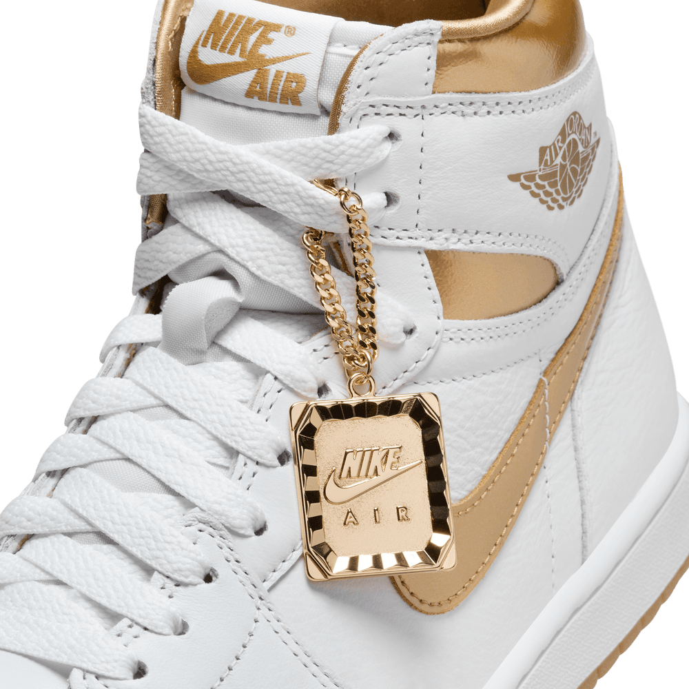 WOMENS AIR JORDAN 1 RETRO HIGH OG "METALLIC GOLD"
