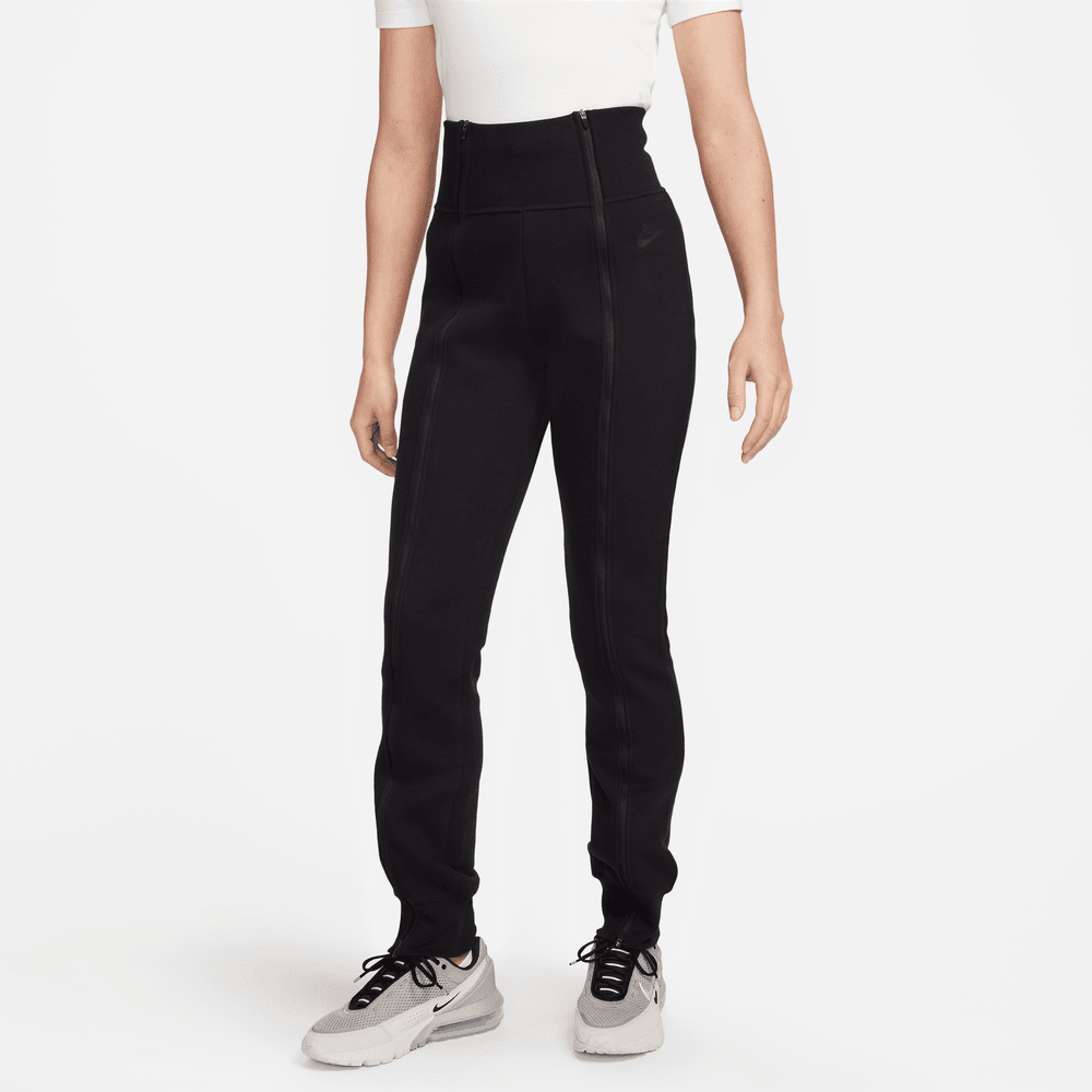 Women's High-Waisted Slim Zip Pants