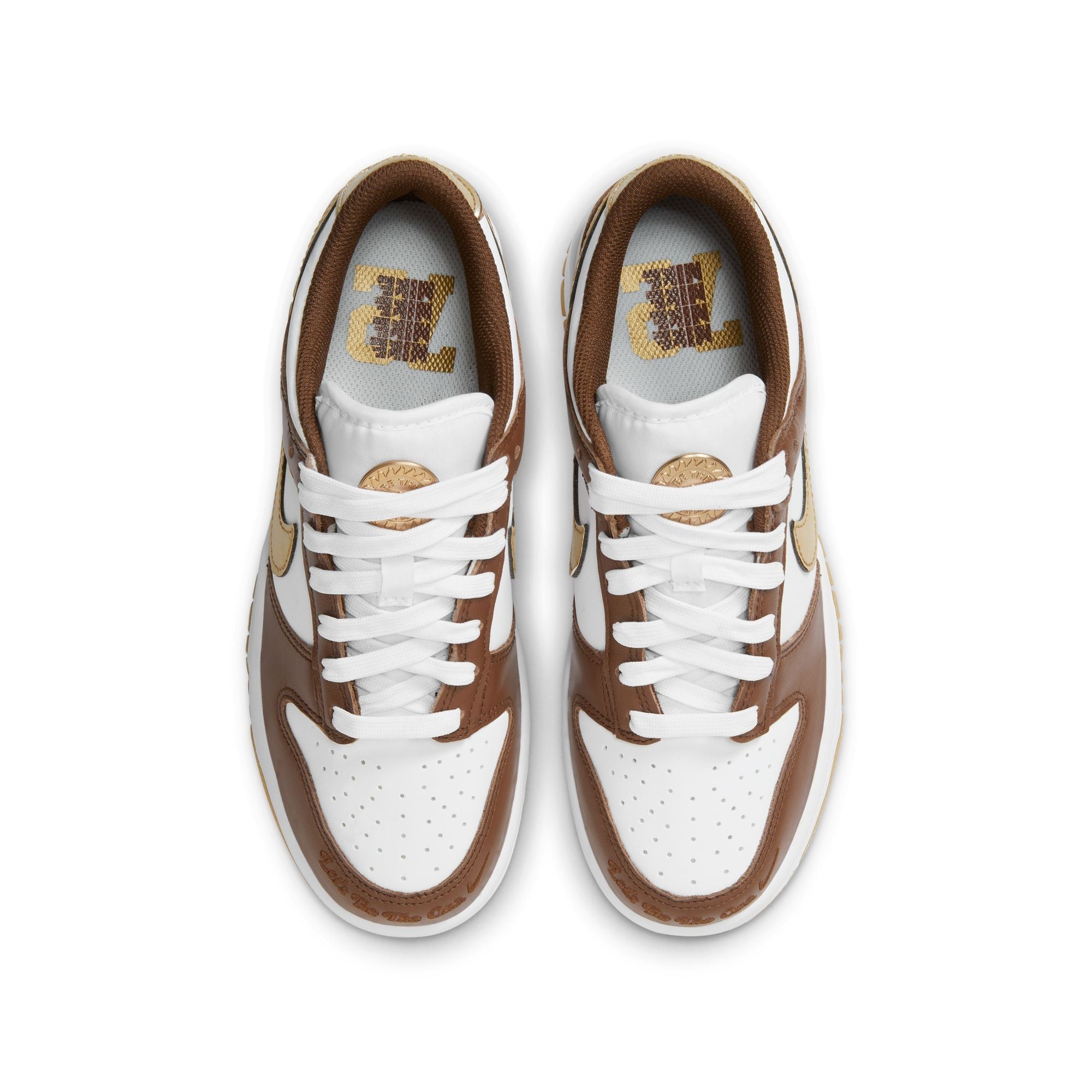 Youth (GS) Nike Dunk Low - WHITE/METALLIC GOLD-WHITE-CACAO WOW