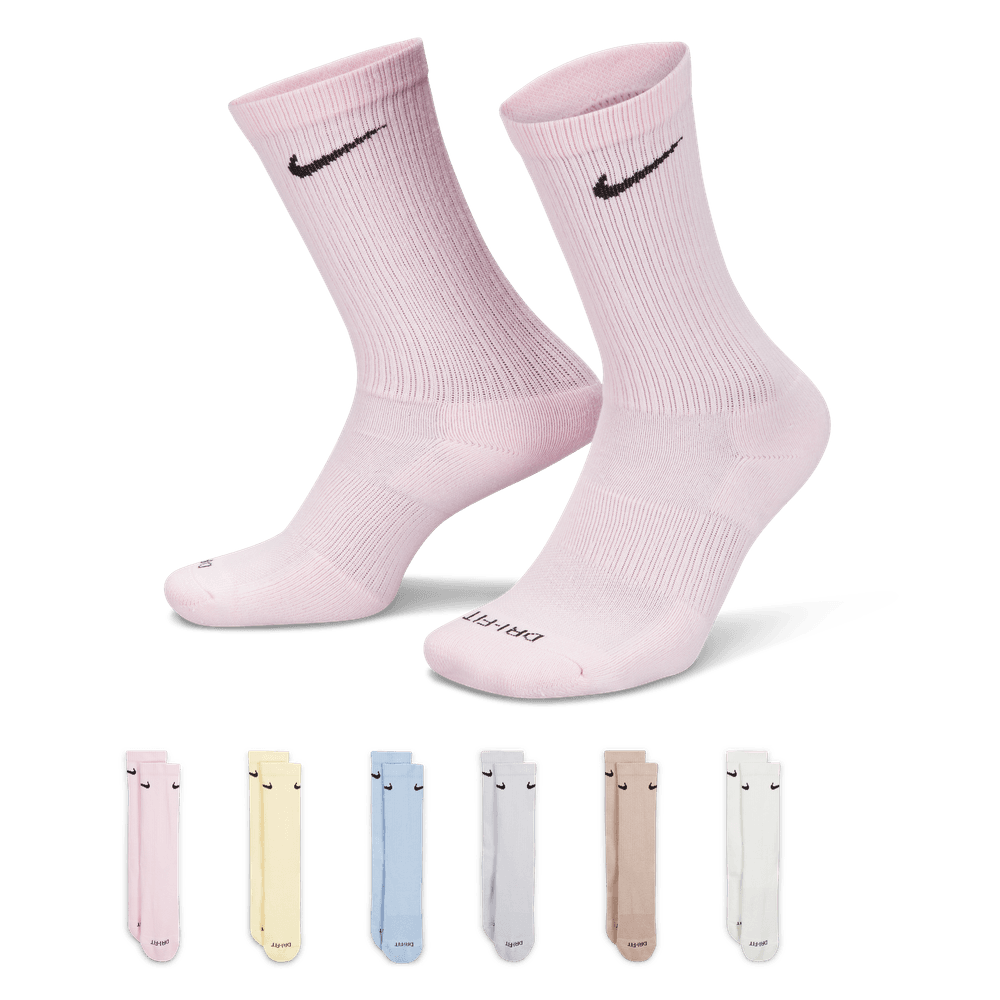 NIKE EVERYDAY PLUS CUSHIONED MULTI-COLOR SOCKS (6 PACK)