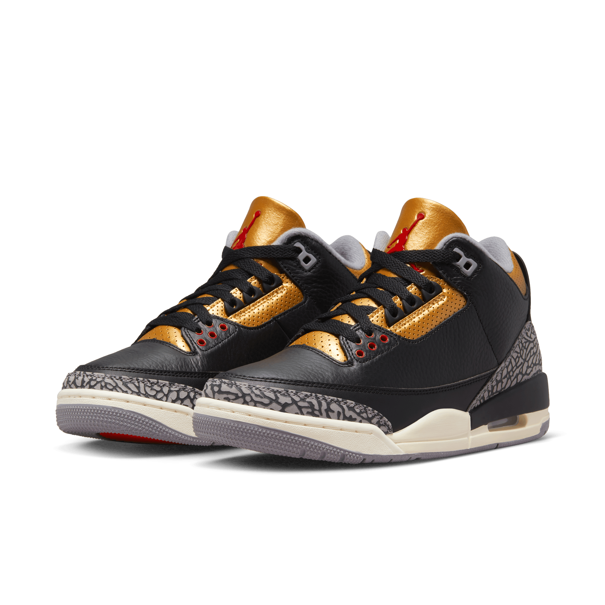 AIR JORDAN 3 RETRO "BLACK CEMENT GOLD" (WOMENS)