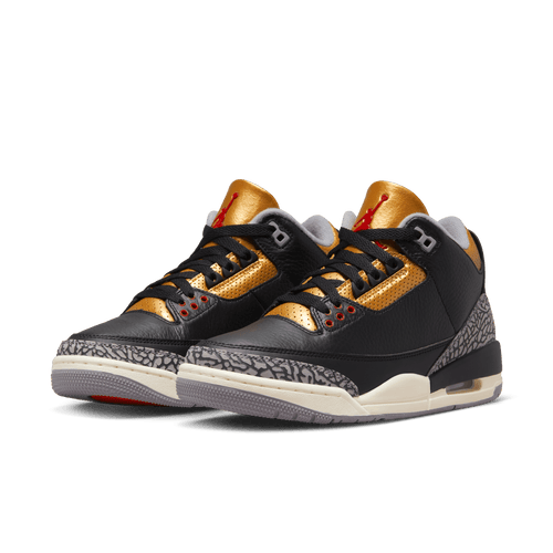 AIR JORDAN 3 RETRO "BLACK CEMENT GOLD" (WOMENS)