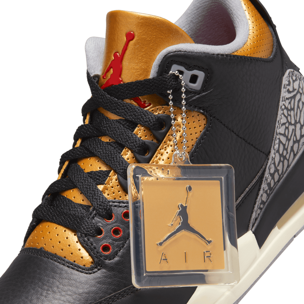 AIR JORDAN 3 RETRO "BLACK CEMENT GOLD" (WOMENS)