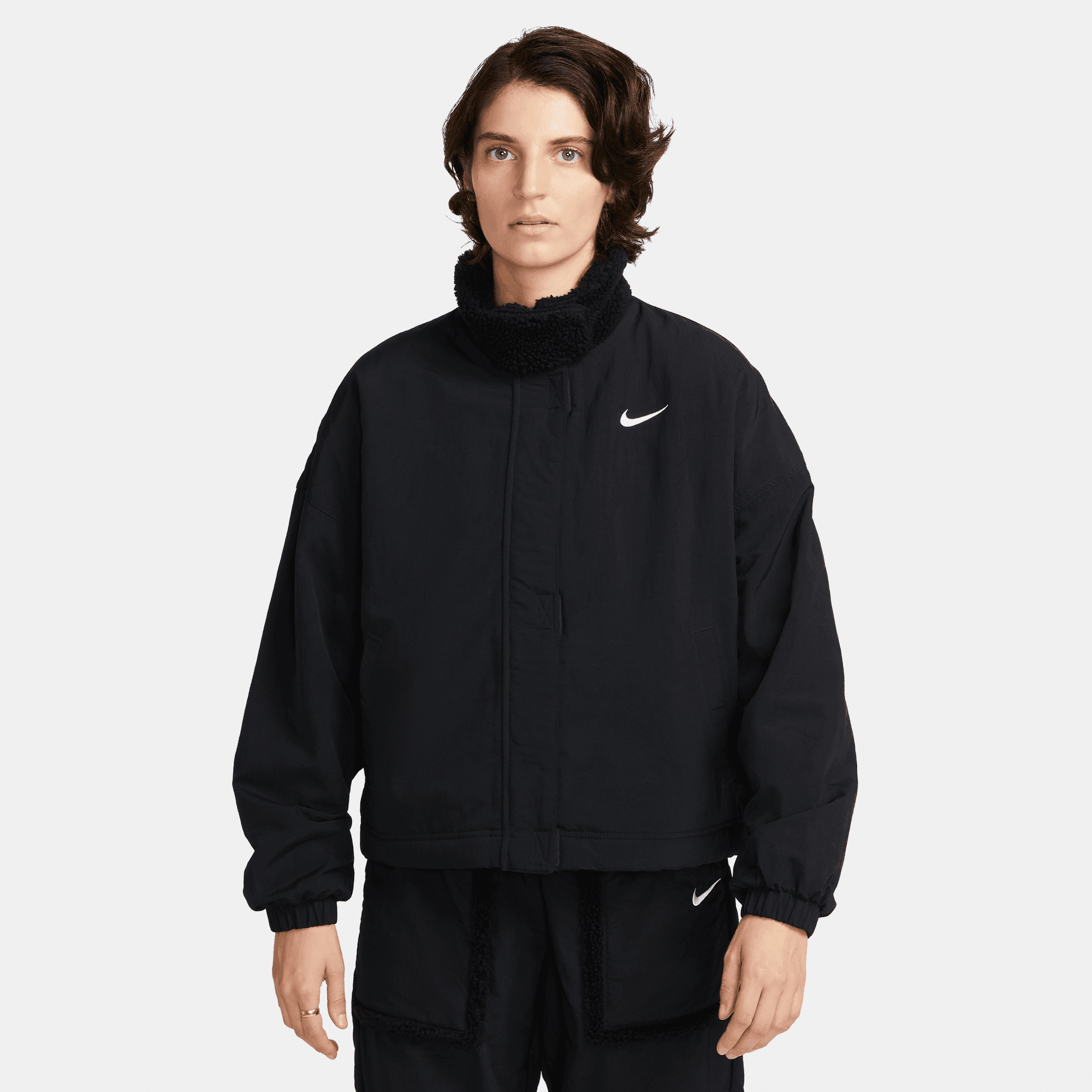 NIKE SPORTSWEAR ESSENTIALS WOVEN FLEECE LINED JACKET
