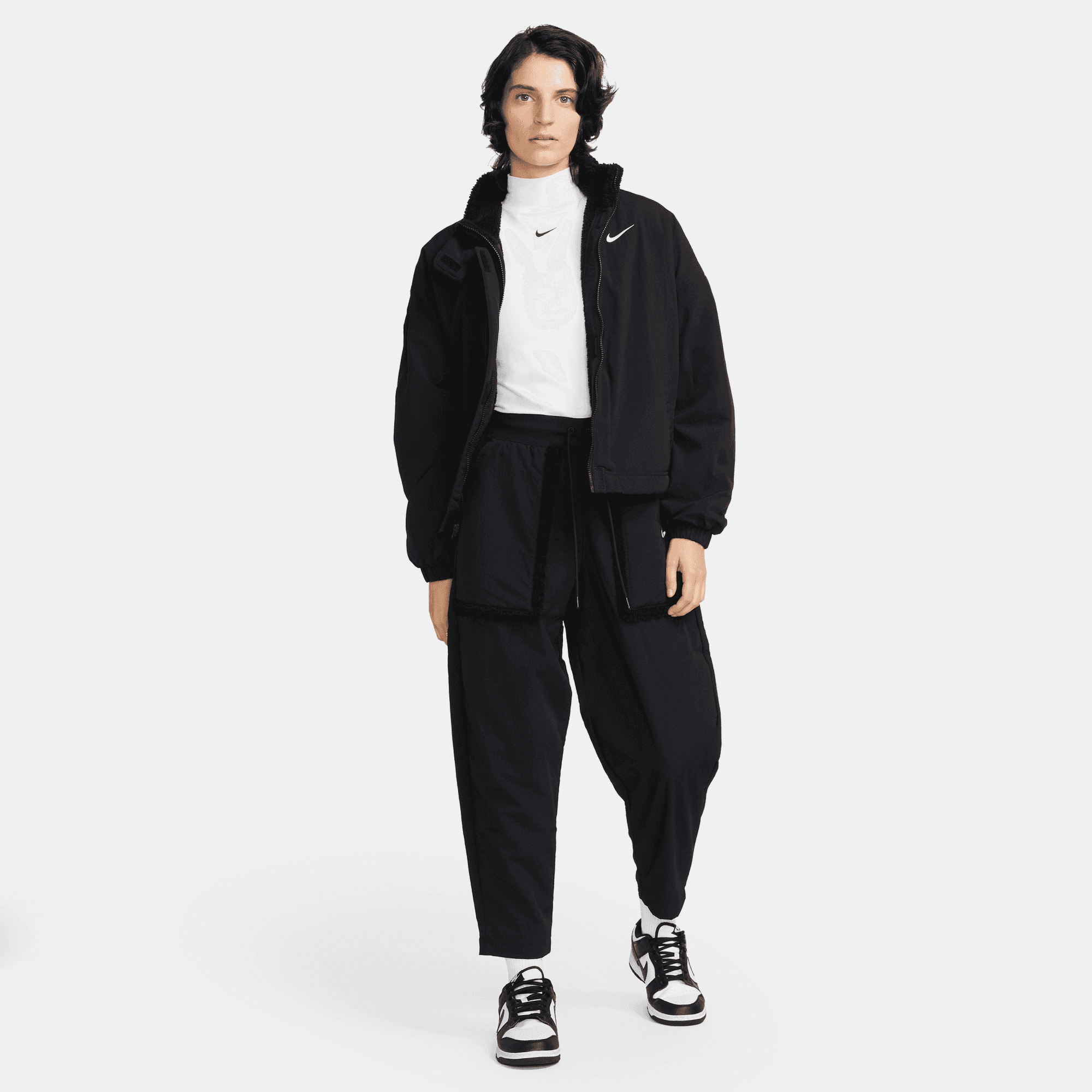 NIKE SPORTSWEAR ESSENTIALS WOVEN FLEECE LINED JACKET