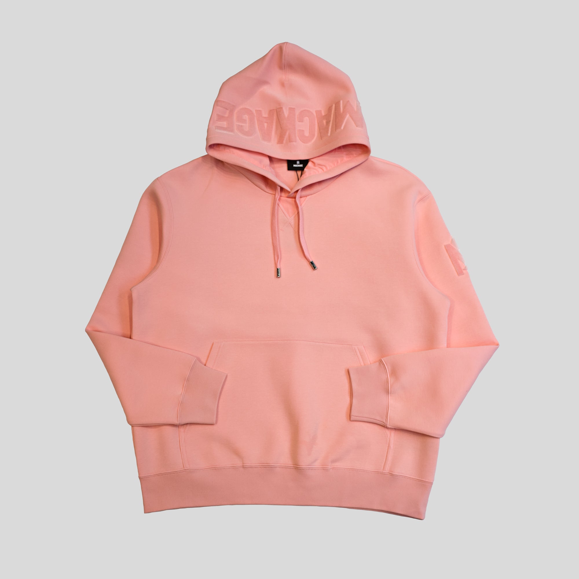 Mackage Krys Velvet Logo-Embroidered Hoodie 'Guava'