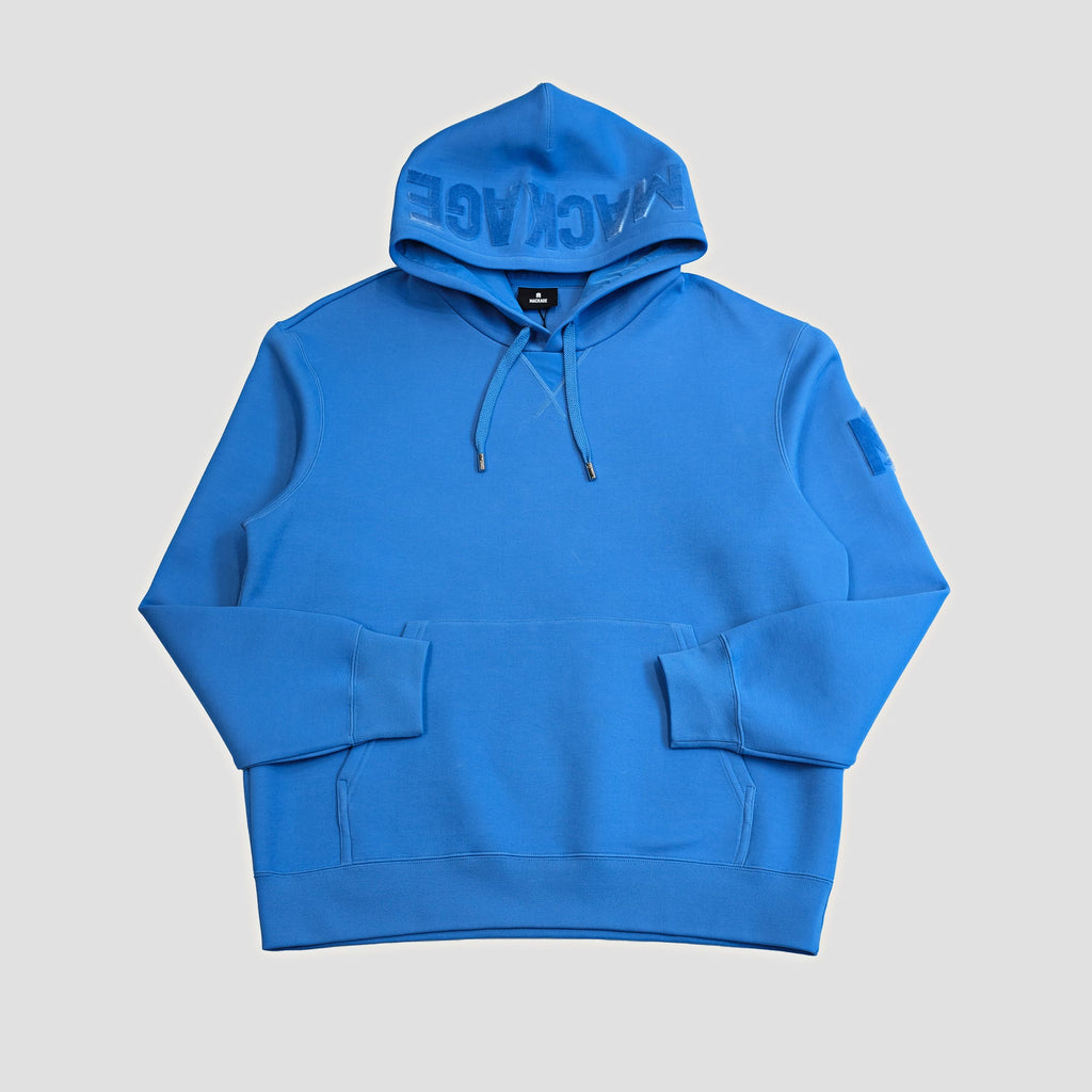 Mackage Krys Velvet Logo-Embroidered Hoodie 'Celestial blue'