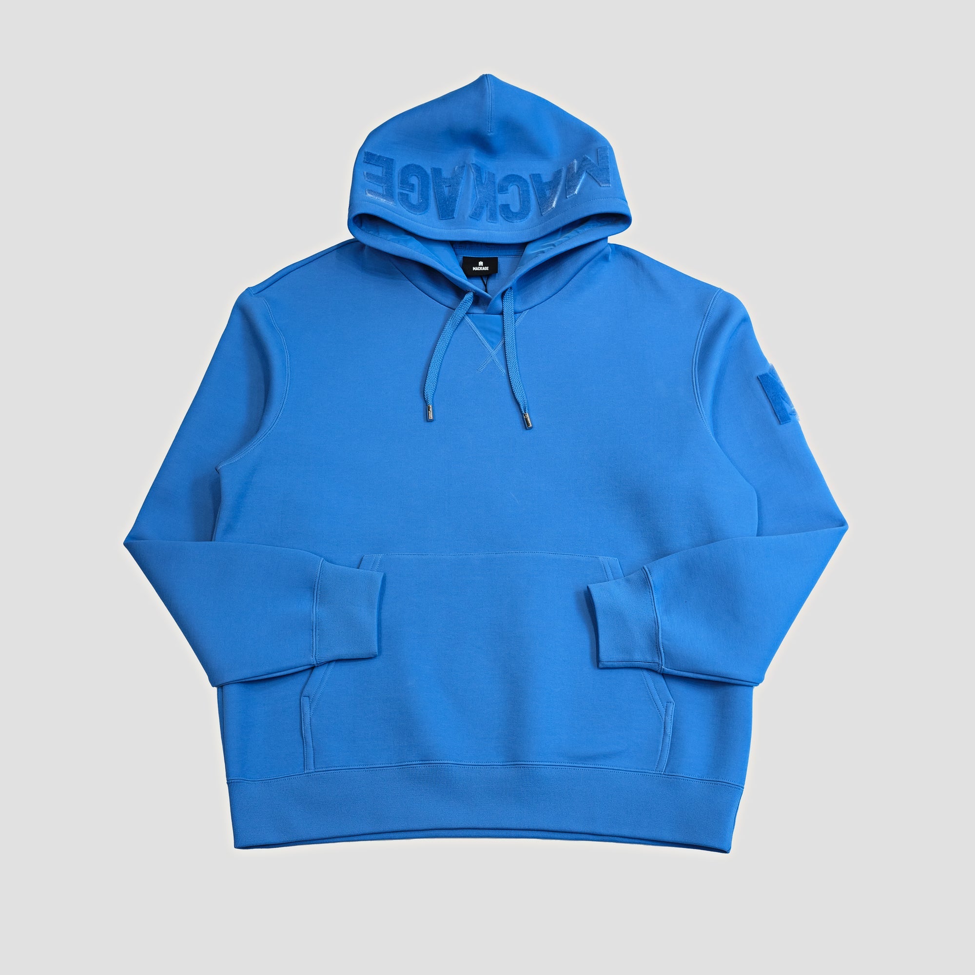 Mackage Krys Velvet Logo-Embroidered Hoodie 'Celestial blue'