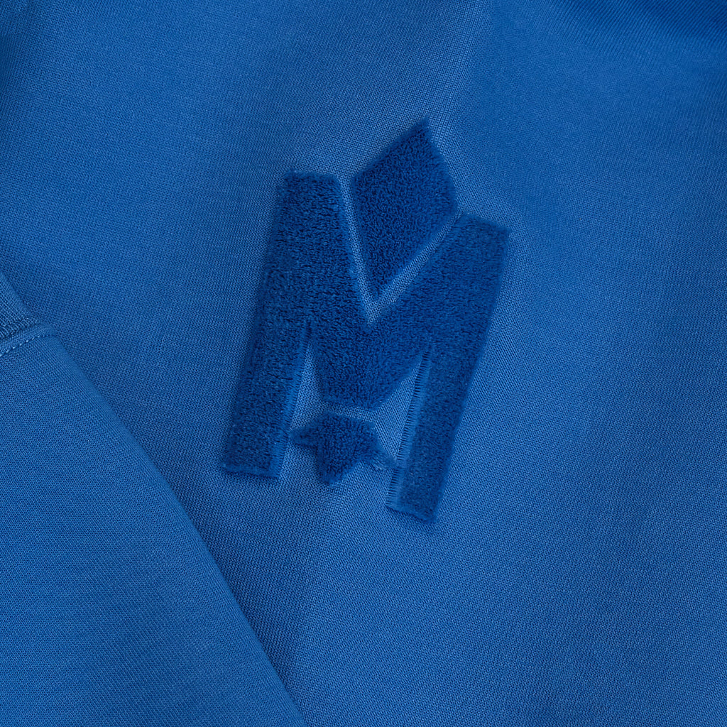 Mackage Krys Velvet Logo-Embroidered Hoodie 'Celestial blue'