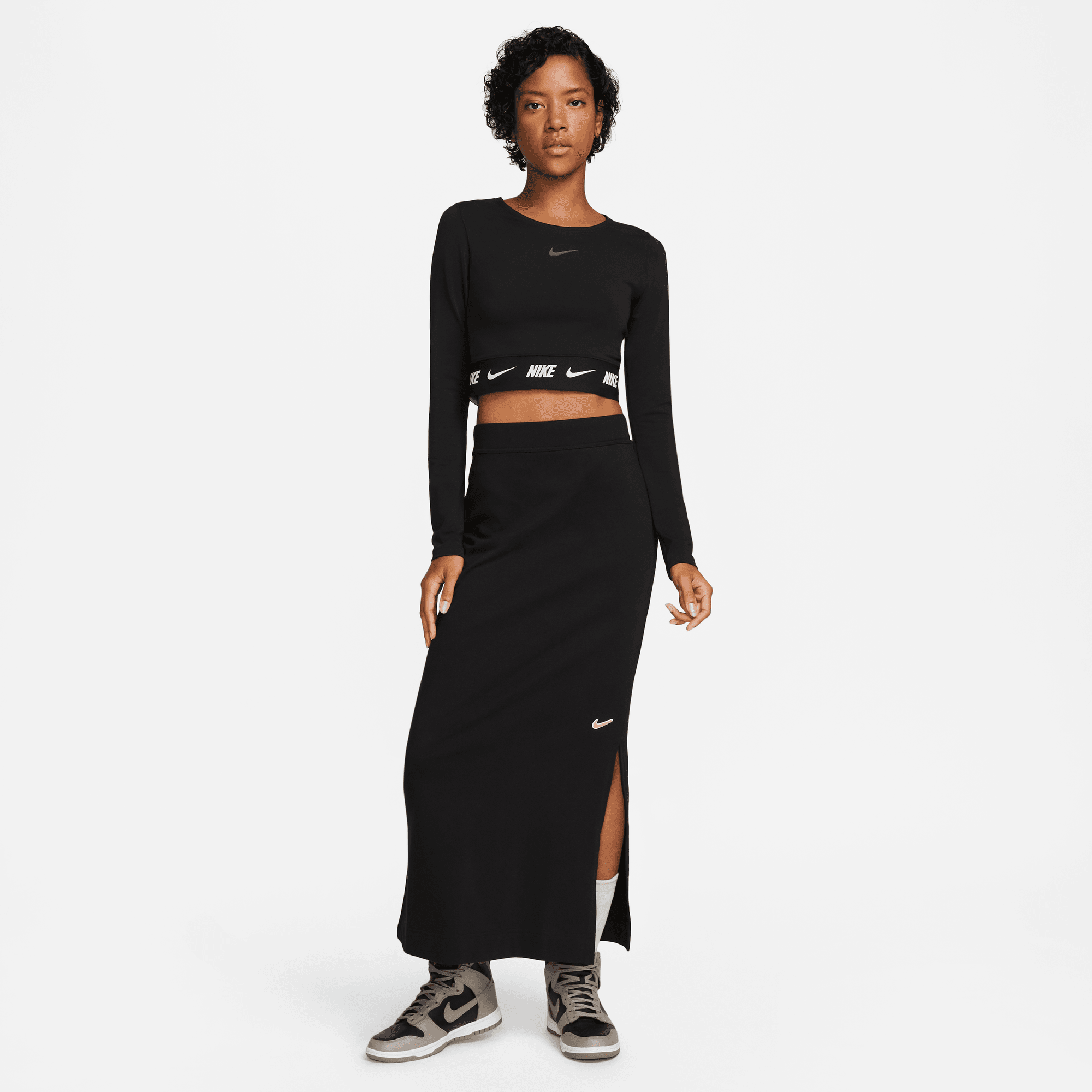 NIKE SW LONG SLEEVE CROP TOP