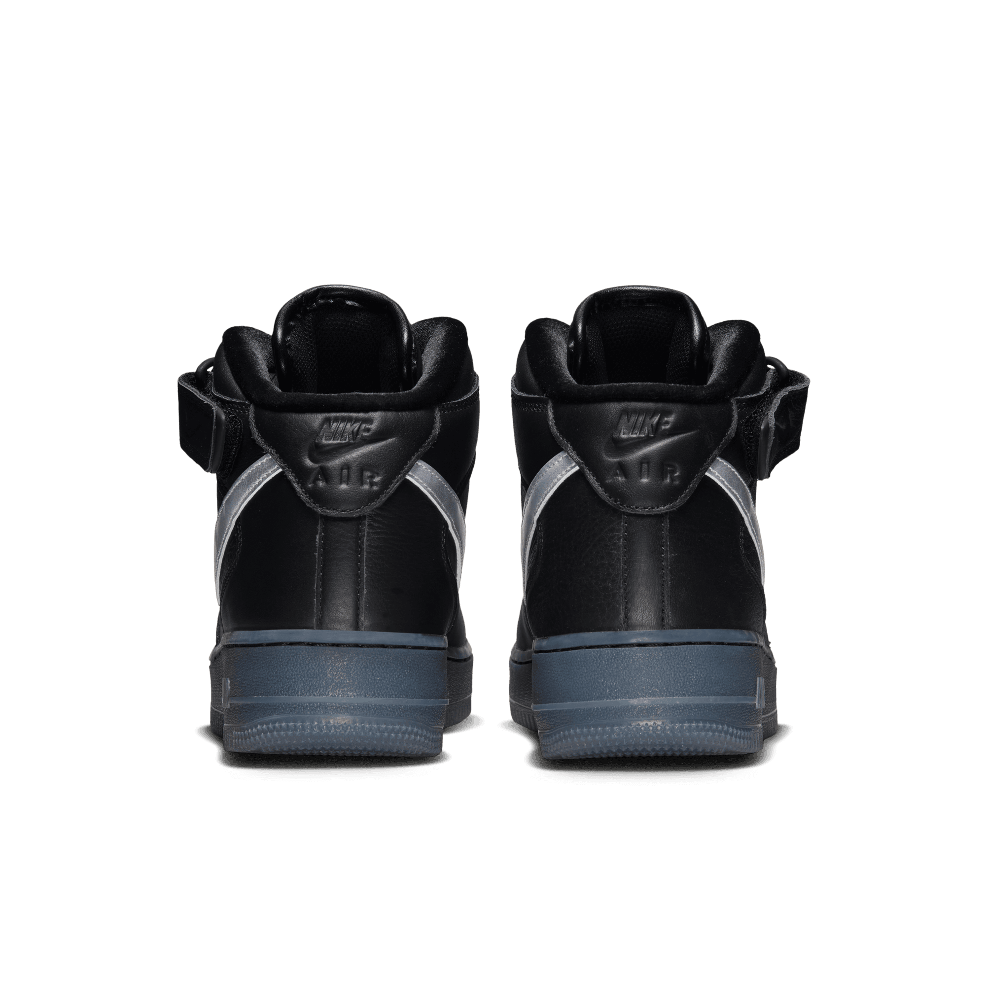 NIKE AF1 MID '07 PREMIUM "BLACK METALLIC SILVER"