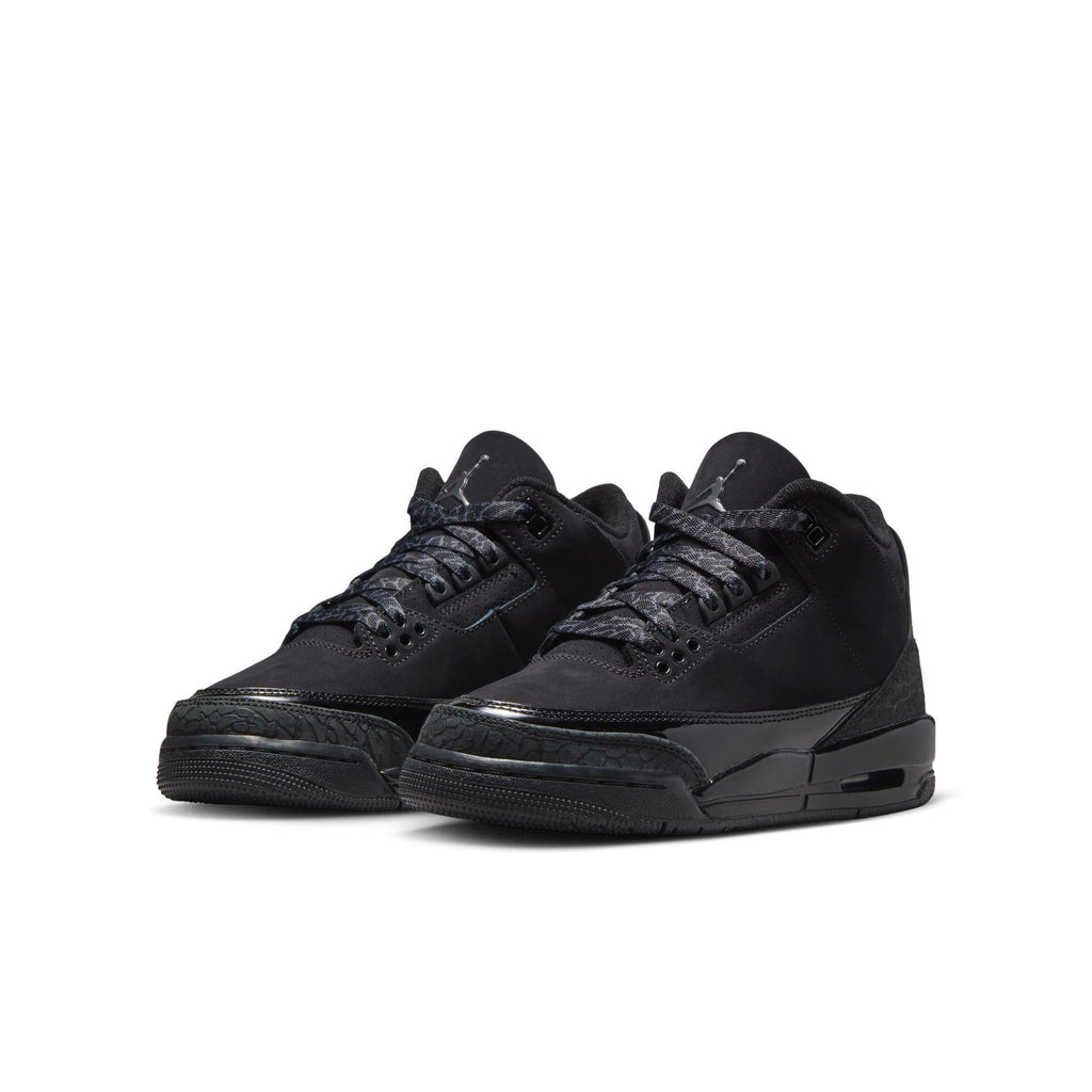 Air Jordan 3 Retro Big Kids' Shoes Black/Dark Charcoal-White
