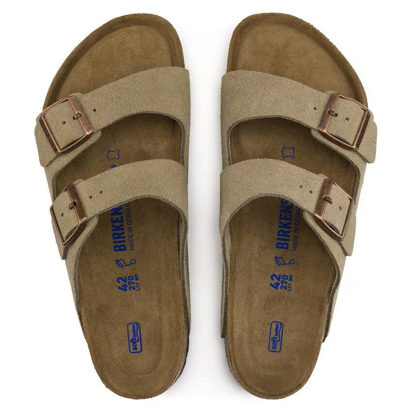Birkenstock Arizona Soft Footbed Suede Leather - Taupe