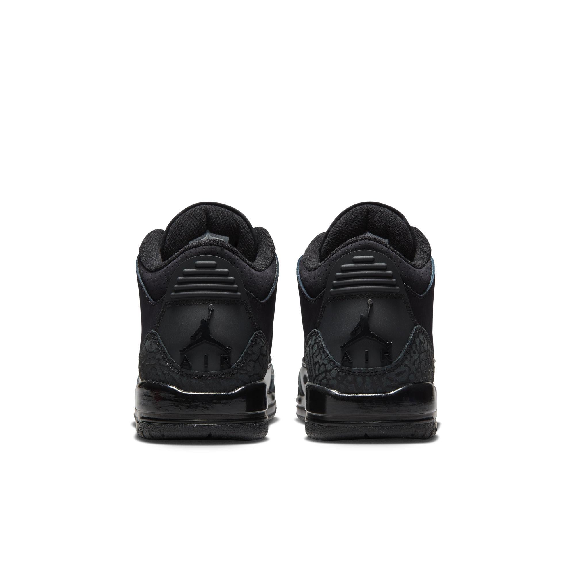 Air Jordan 3 Retro Big Kids' Shoes Black/Dark Charcoal-White