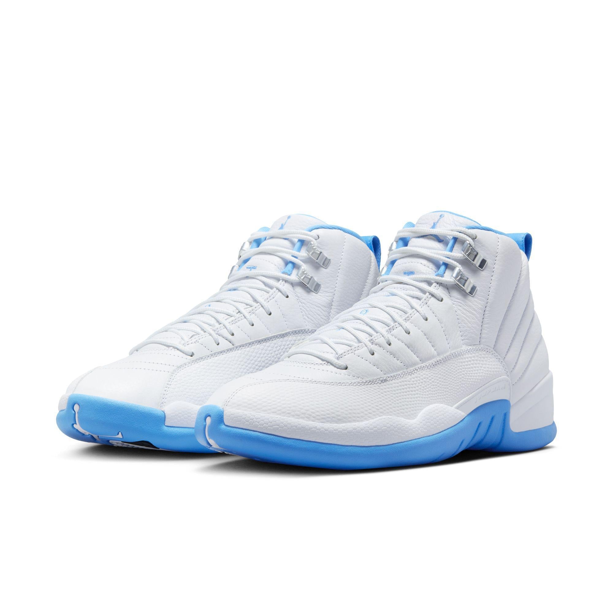 Air Jordan 12 Retro White/University Blue-Metallic Silver