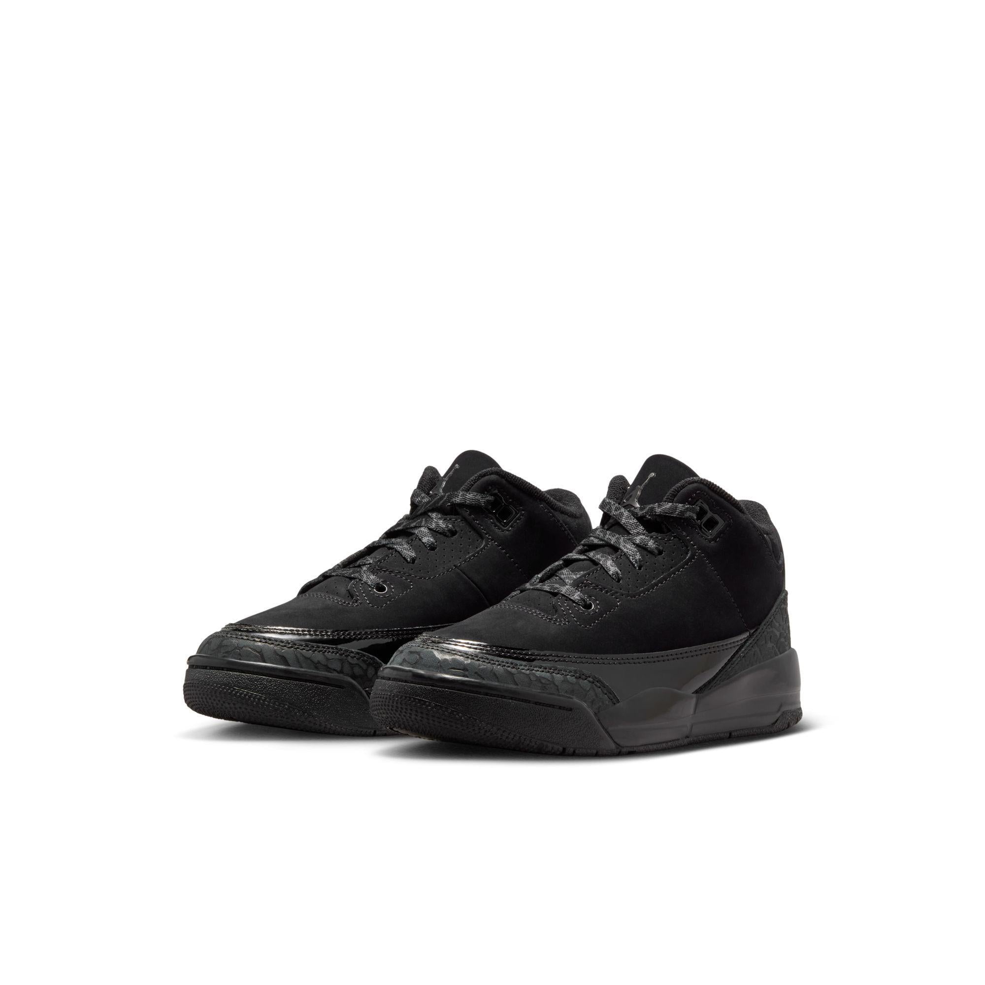 Jordan 3 Retro Little Kids' Shoes Black/Dark Charcoal-White