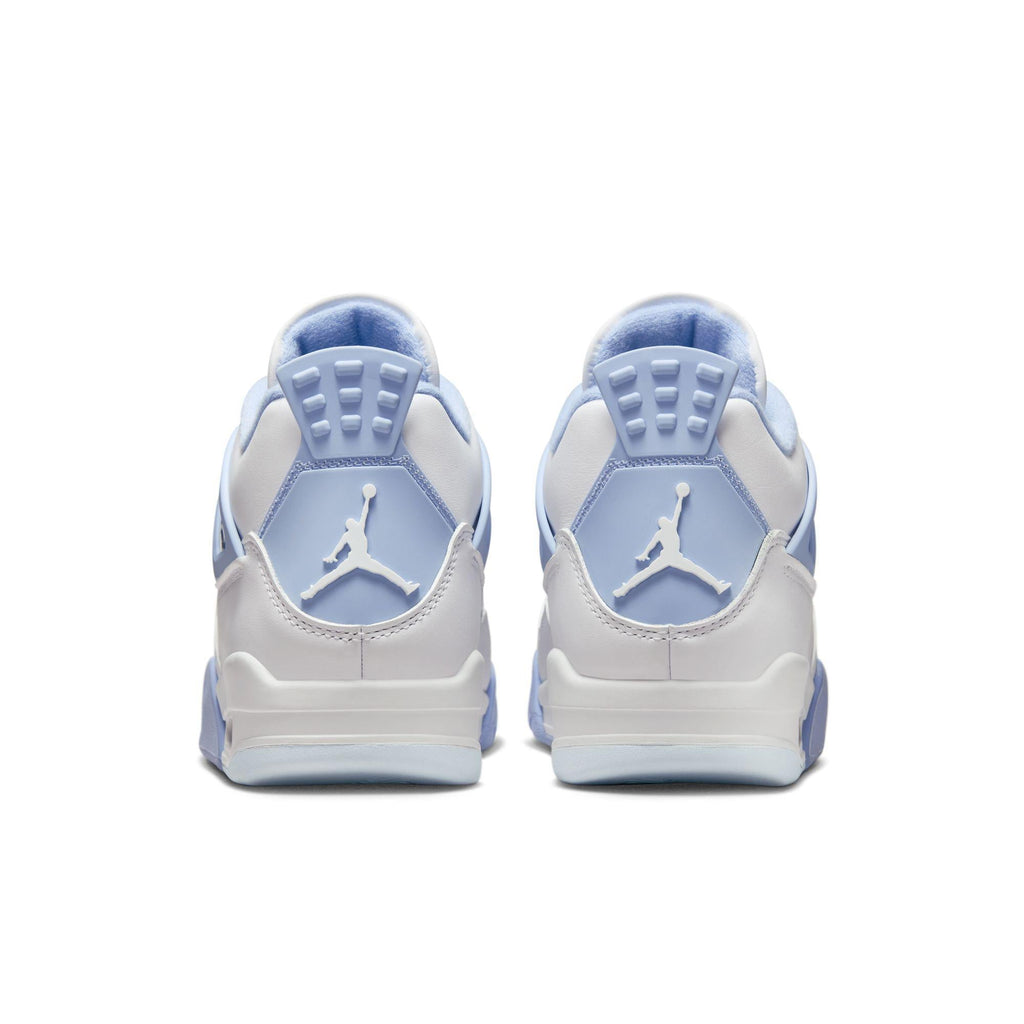 Women's Air Jordan 4 Retro White/Aluminum-Blue Tint-Oil Green