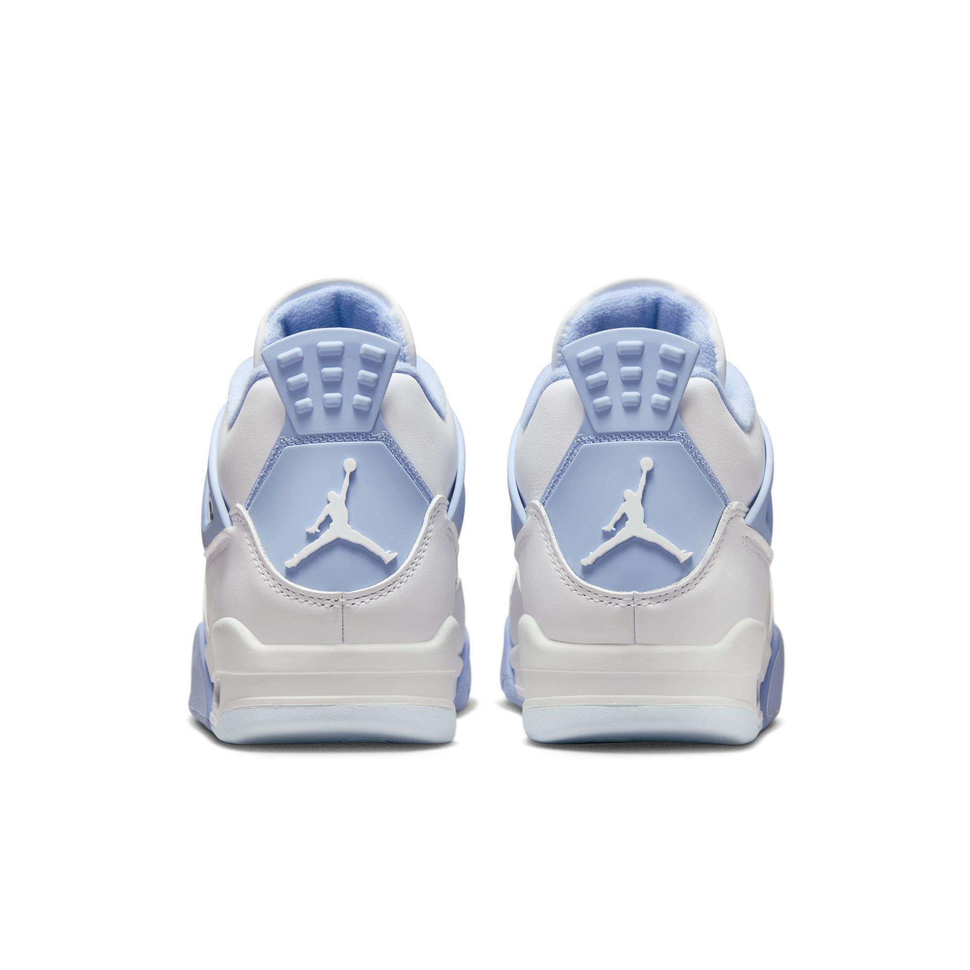 Women's Air Jordan 4 Retro White/Aluminum-Blue Tint-Oil Green